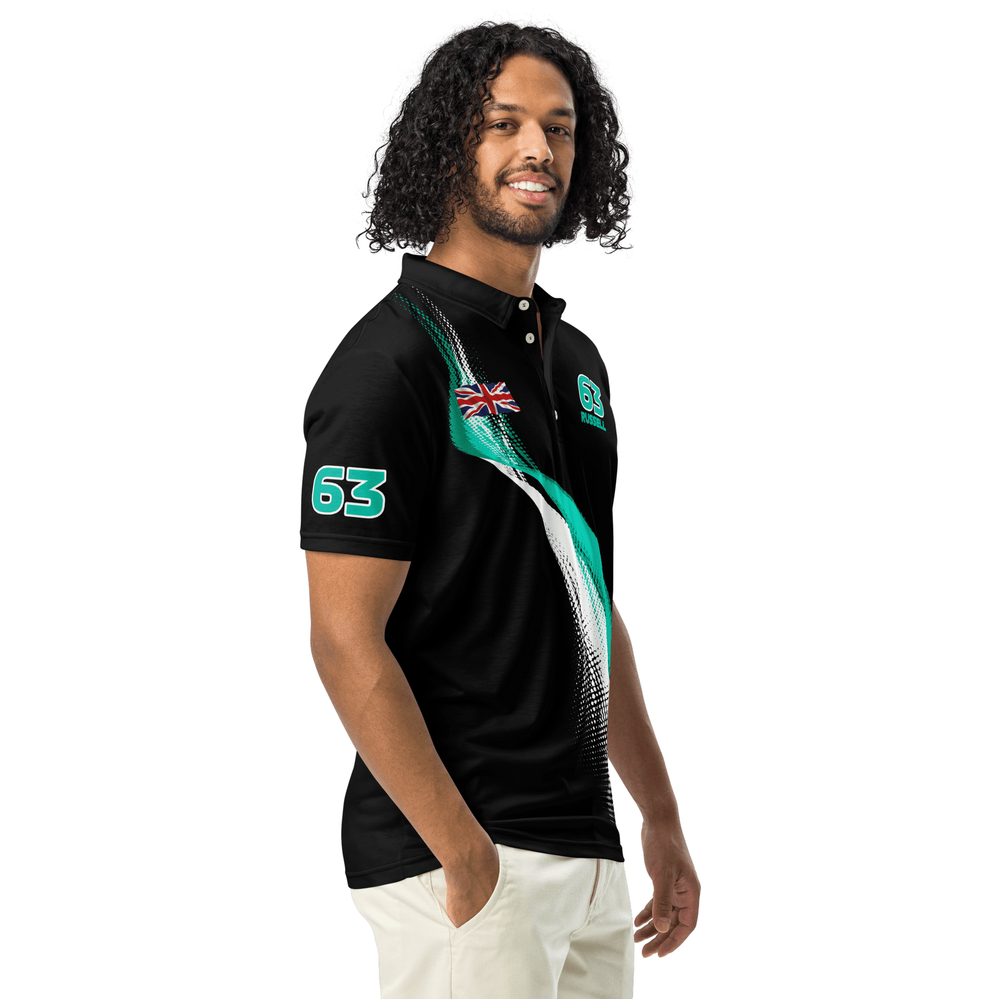 George Russell 63 Racing Polo Shirt - Men's - Mooving Merch