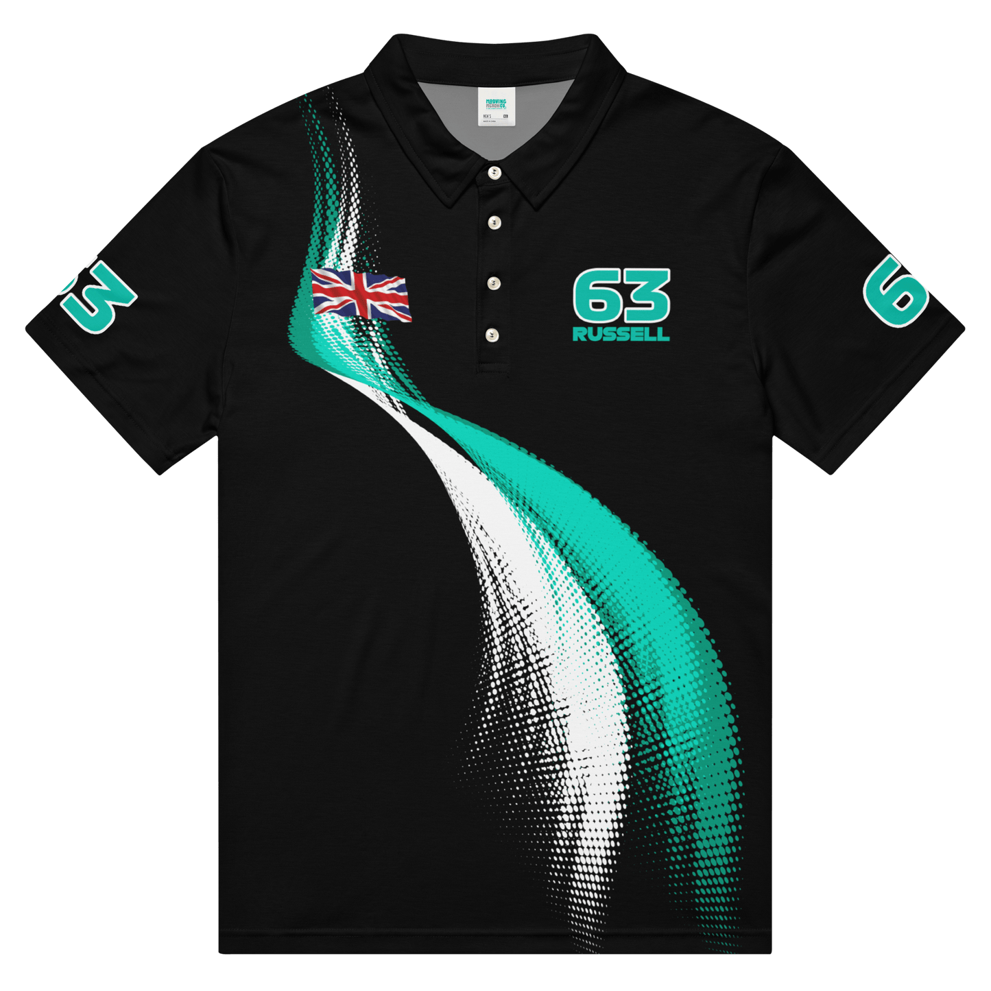 George Russell 63 Racing Polo Shirt - Men's - Mooving Merch