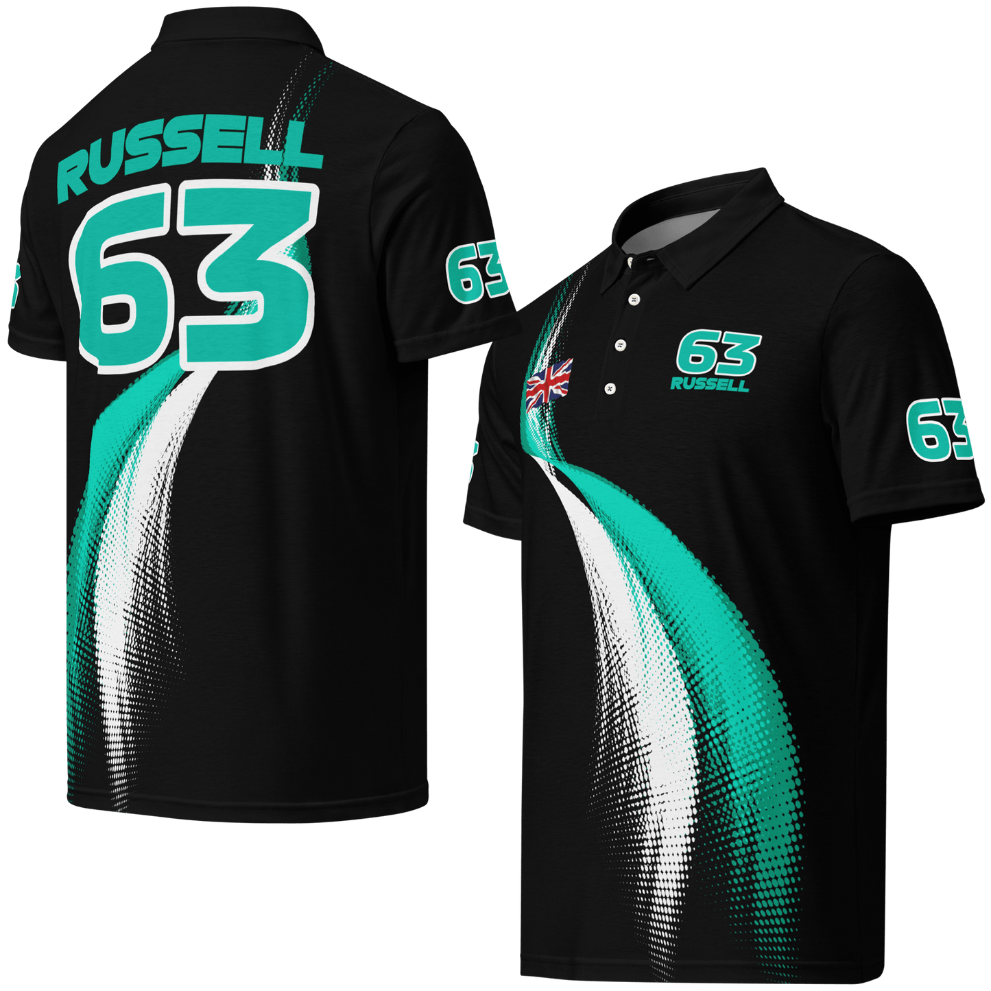 George Russell 63 Racing Polo Shirt - Men's - Mooving Merch