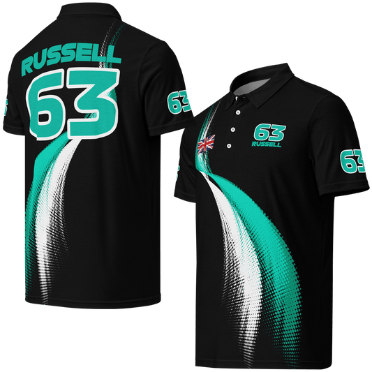 George Russell 63 Racing Polo Shirt - Men's - Mooving Merch