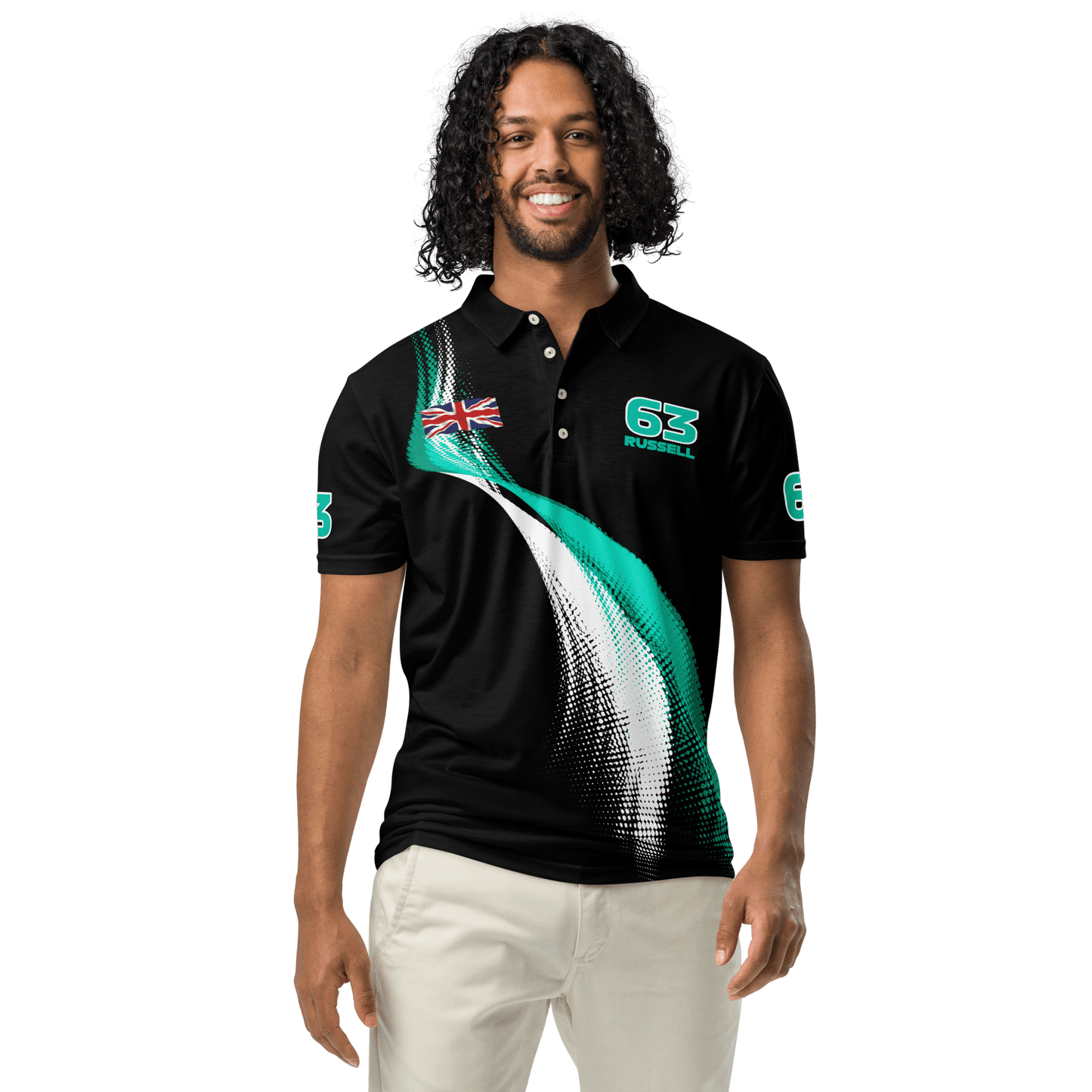 George Russell 63 Racing Polo Shirt - Men's - Mooving Merch