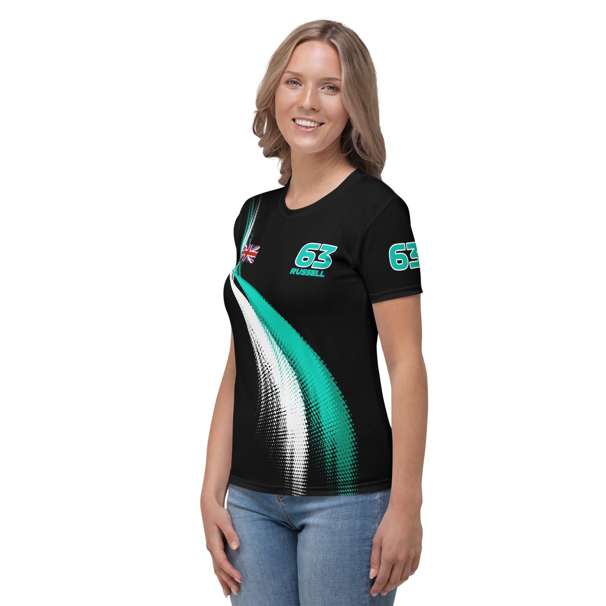George Russell 63 Racing Team Cotton T-Shirt - Ladies - Mooving Merch