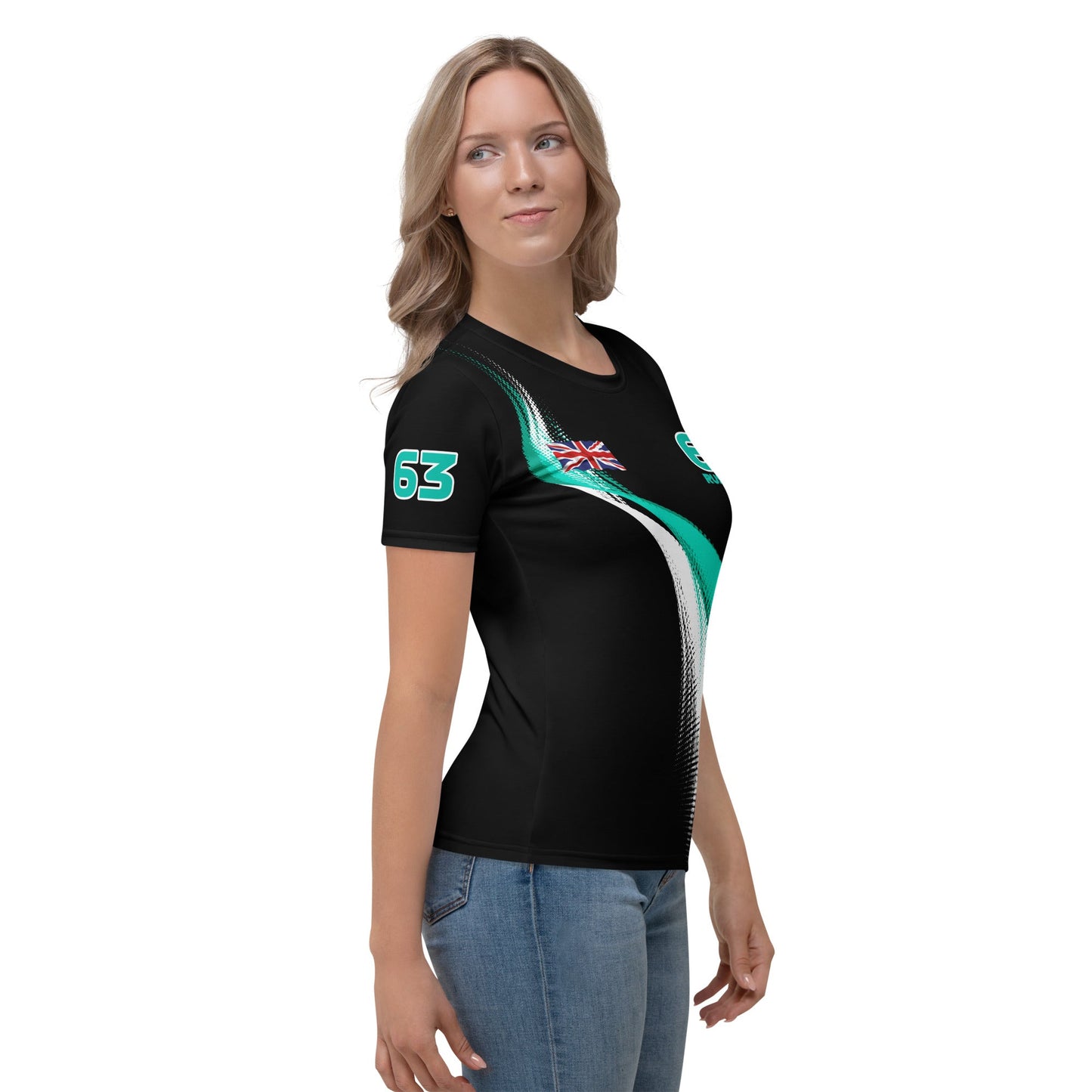 George Russell 63 Racing Team Cotton T-Shirt - Ladies - Mooving Merch