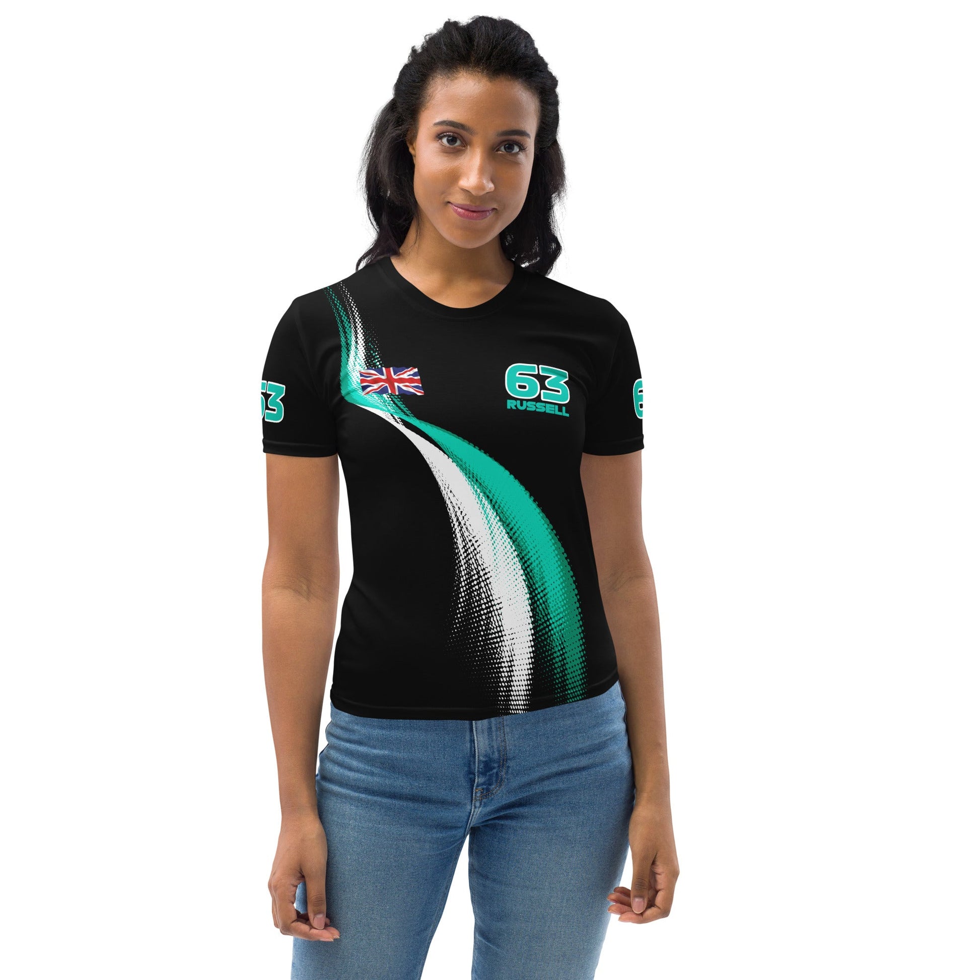 George Russell 63 Racing Team Cotton T-Shirt - Ladies - Mooving Merch
