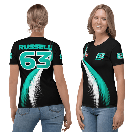 George Russell 63 Racing Team Cotton T-Shirt - Ladies - Mooving Merch