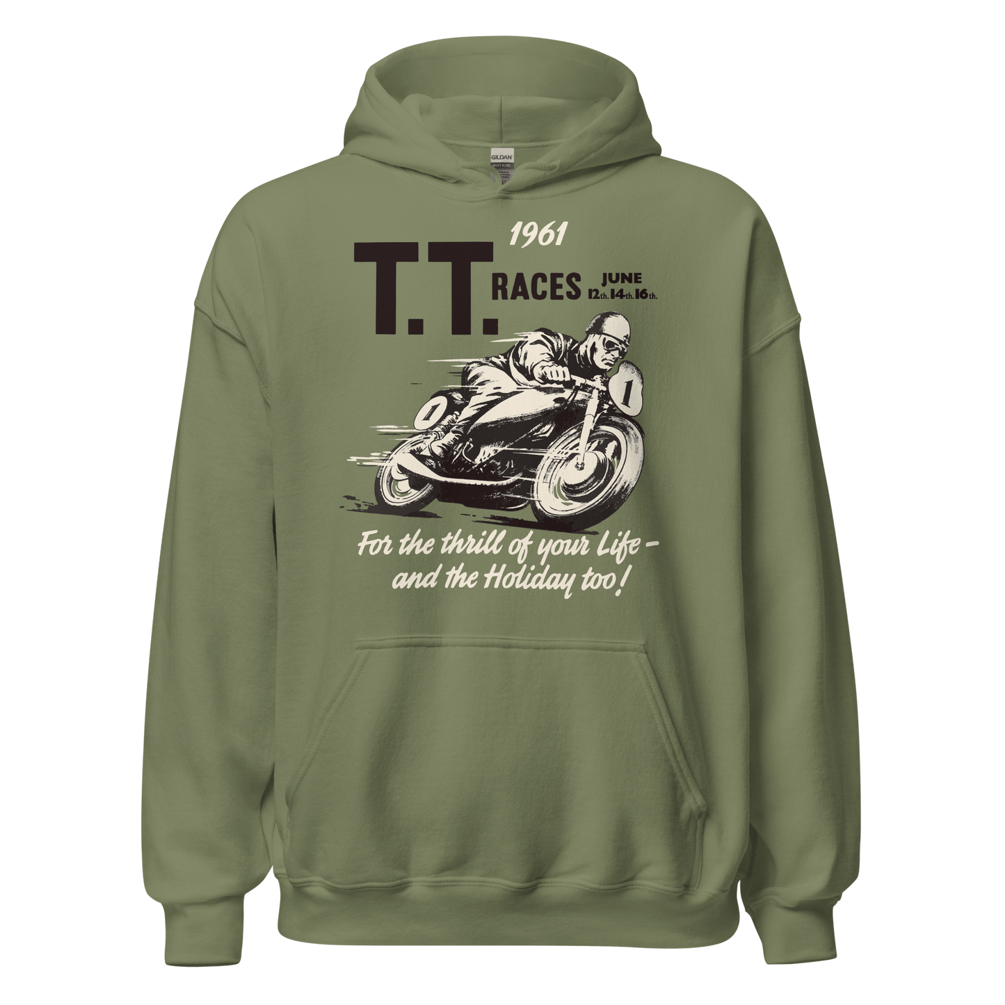 Isle of Man TT Retro Vintage Hoodie - 8 Cols - Unisex - Mooving Merch