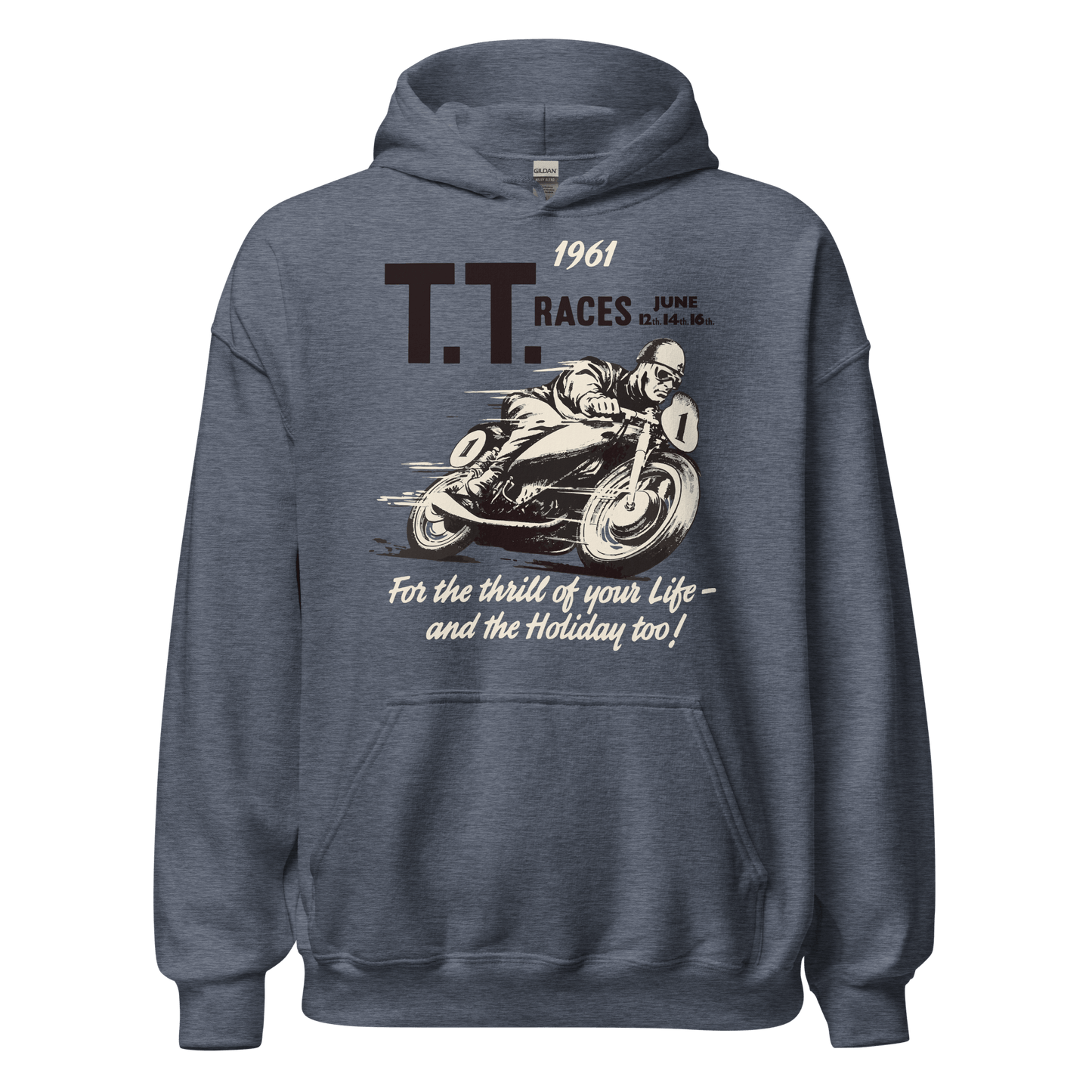 Isle of Man TT Retro Vintage Hoodie - 8 Cols - Unisex - Mooving Merch
