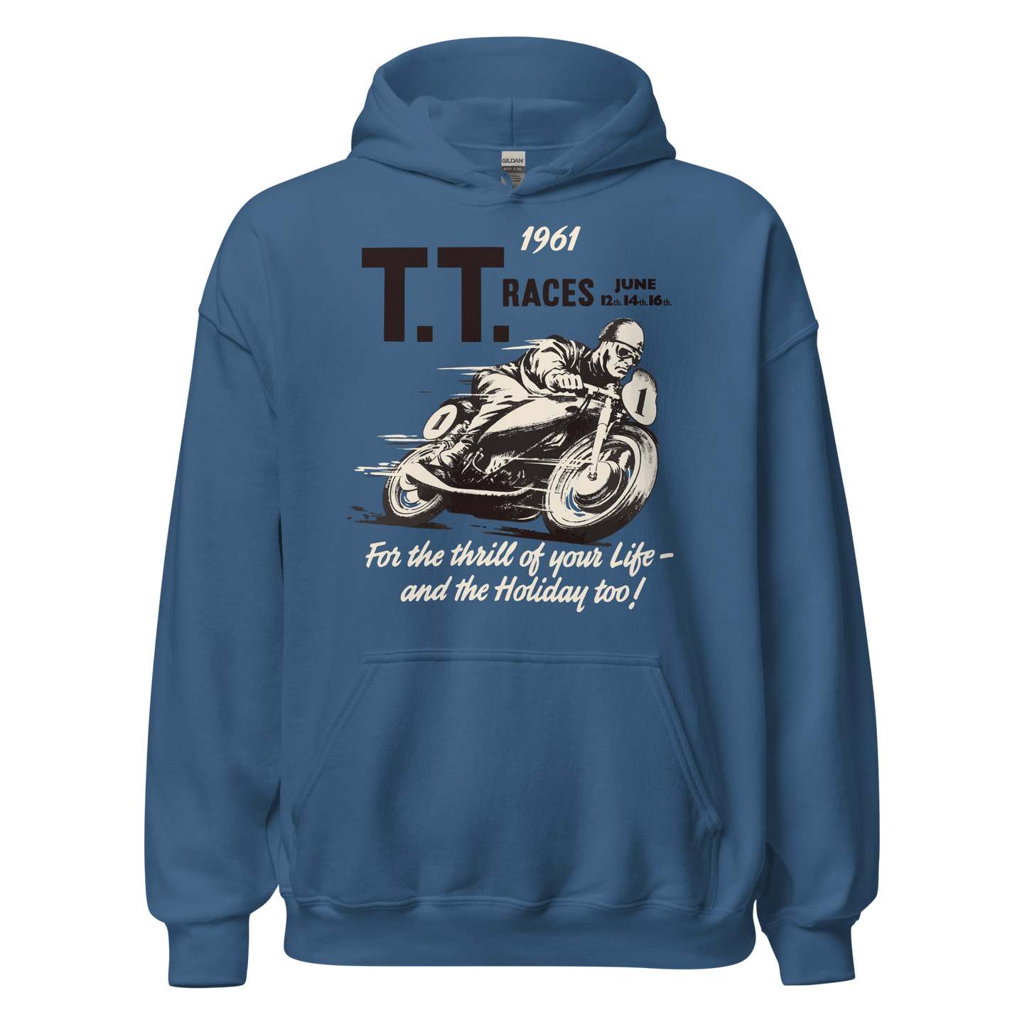 Isle of Man TT Retro Vintage Hoodie - 8 Cols - Unisex - Mooving Merch