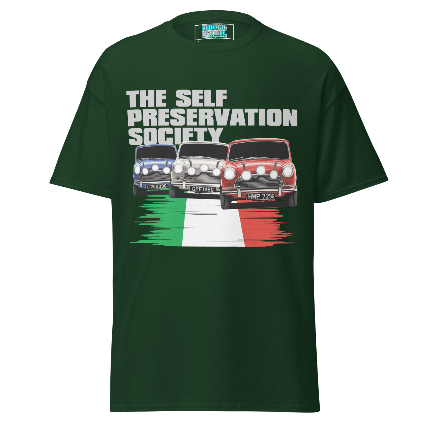 Italian Job 'Self Preservation Society' Movie Print T-Shirt - Unisex S to 5XL - Mooving Merch