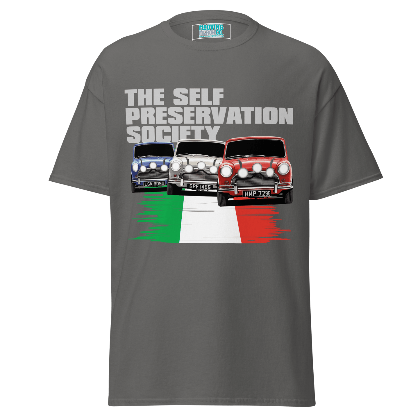 Italian Job 'Self Preservation Society' Movie Print T-Shirt - Unisex S to 5XL - Mooving Merch