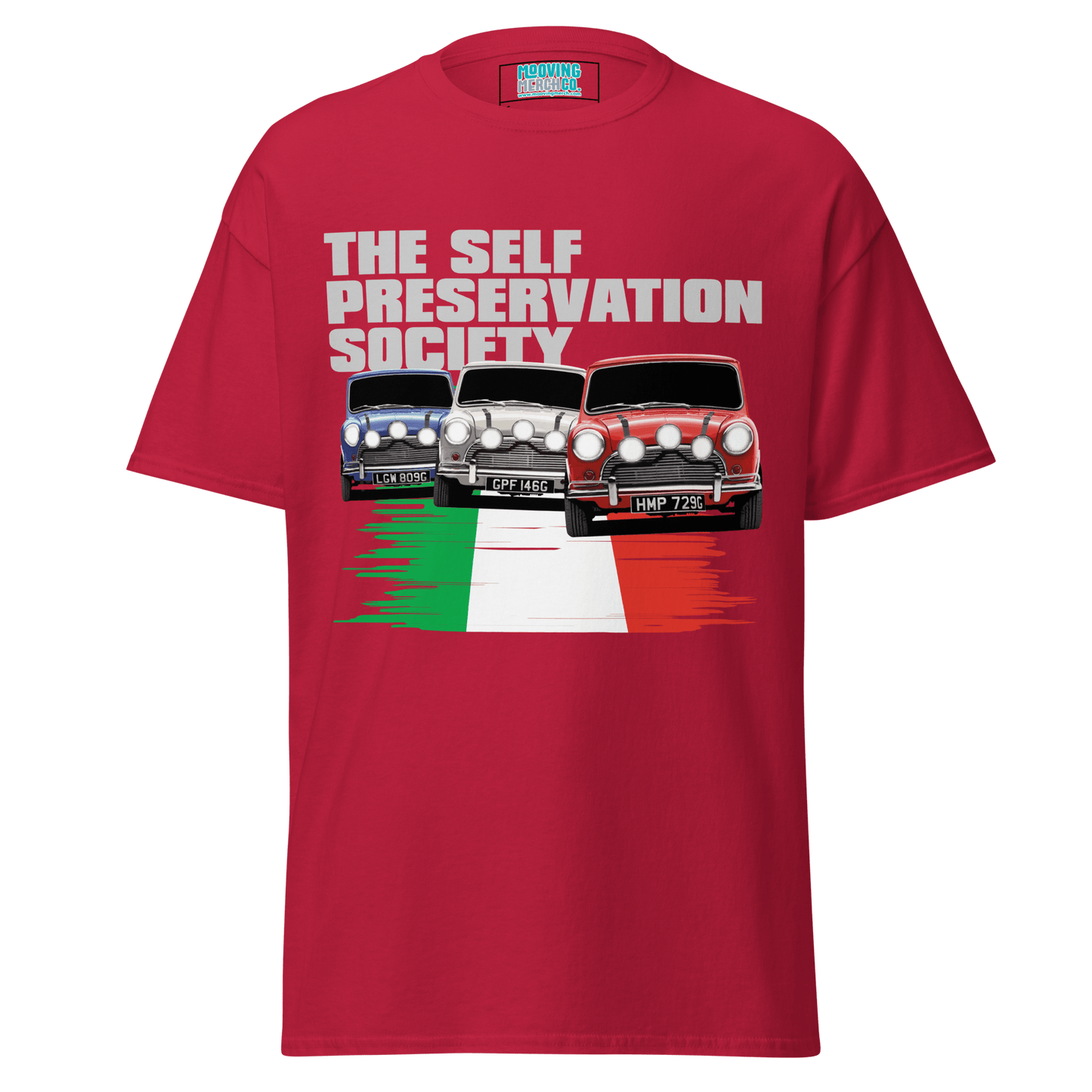 Italian Job 'Self Preservation Society' Movie Print T-Shirt - Unisex S to 5XL - Mooving Merch