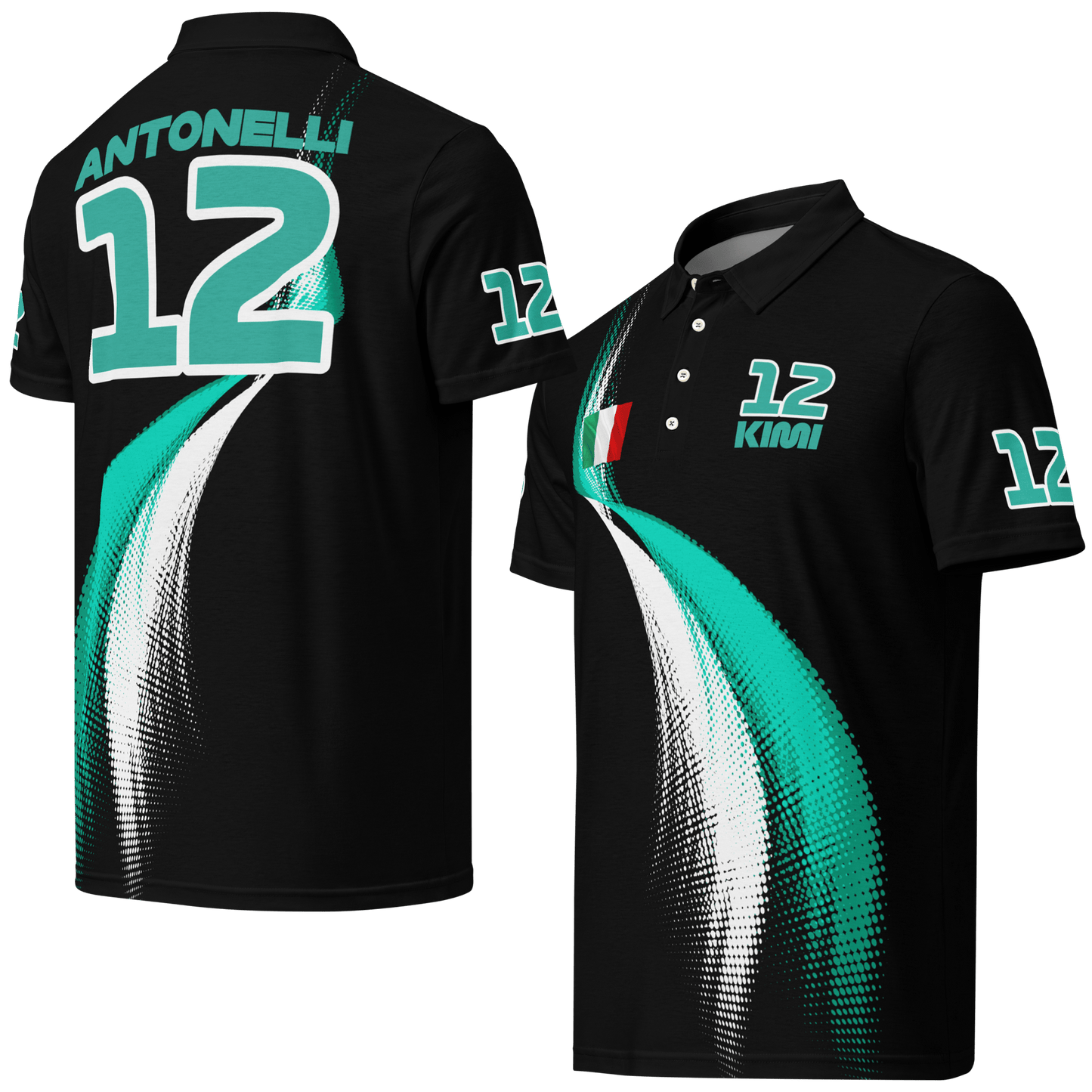 Kimi Antonelli 12 Racing Polo Shirt - Men's - Mooving Merch