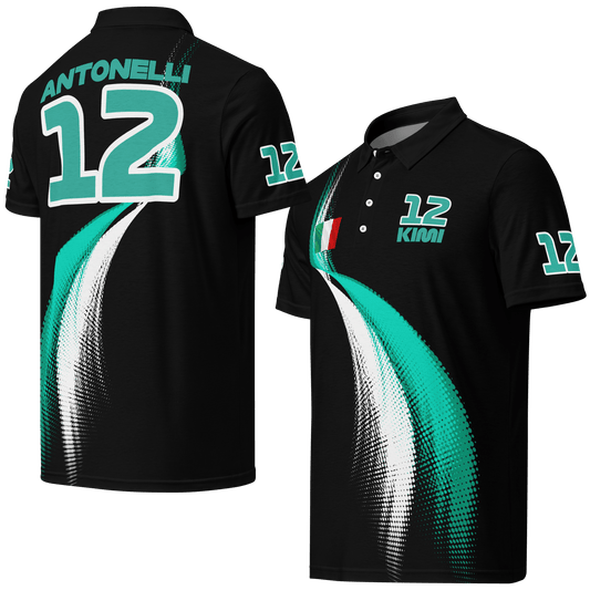 Kimi Antonelli 12 Racing Polo Shirt - Men's - Mooving Merch