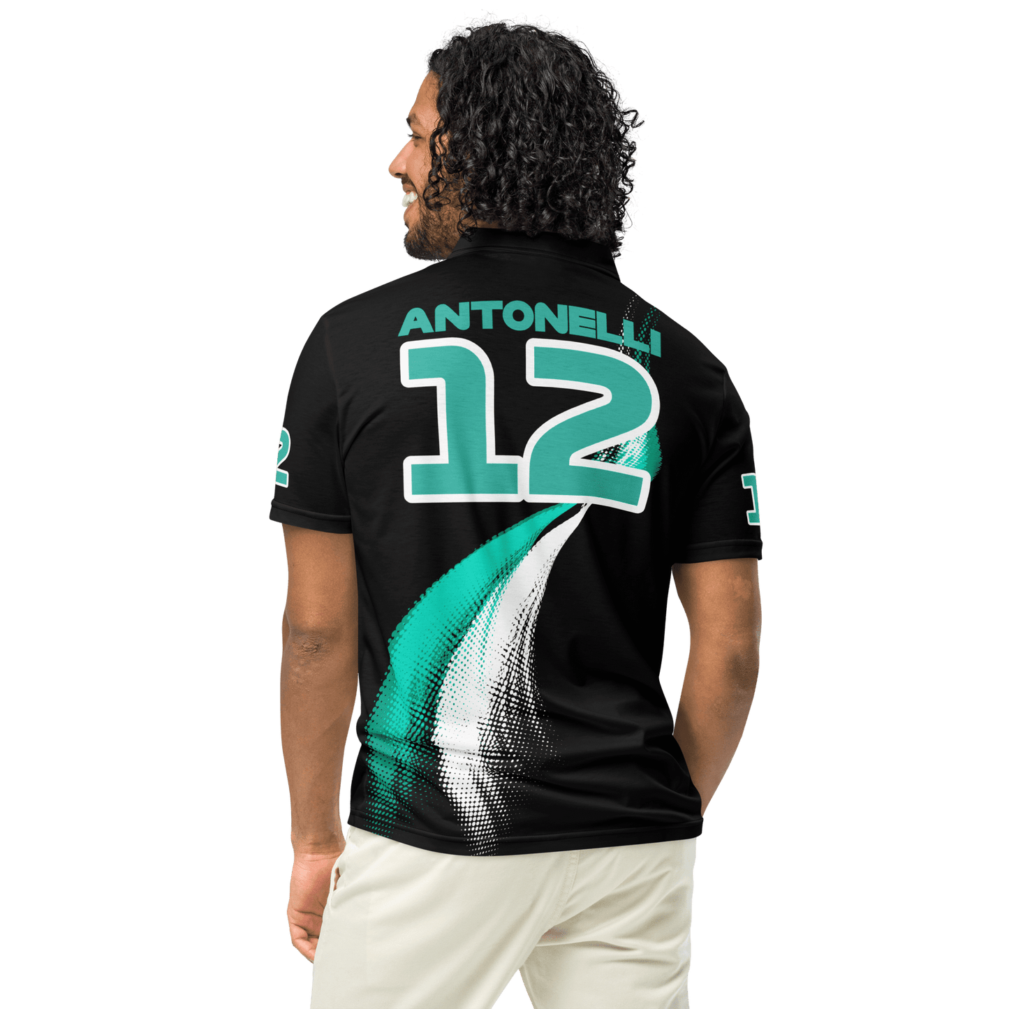 Kimi Antonelli 12 Racing Polo Shirt - Men's - Mooving Merch