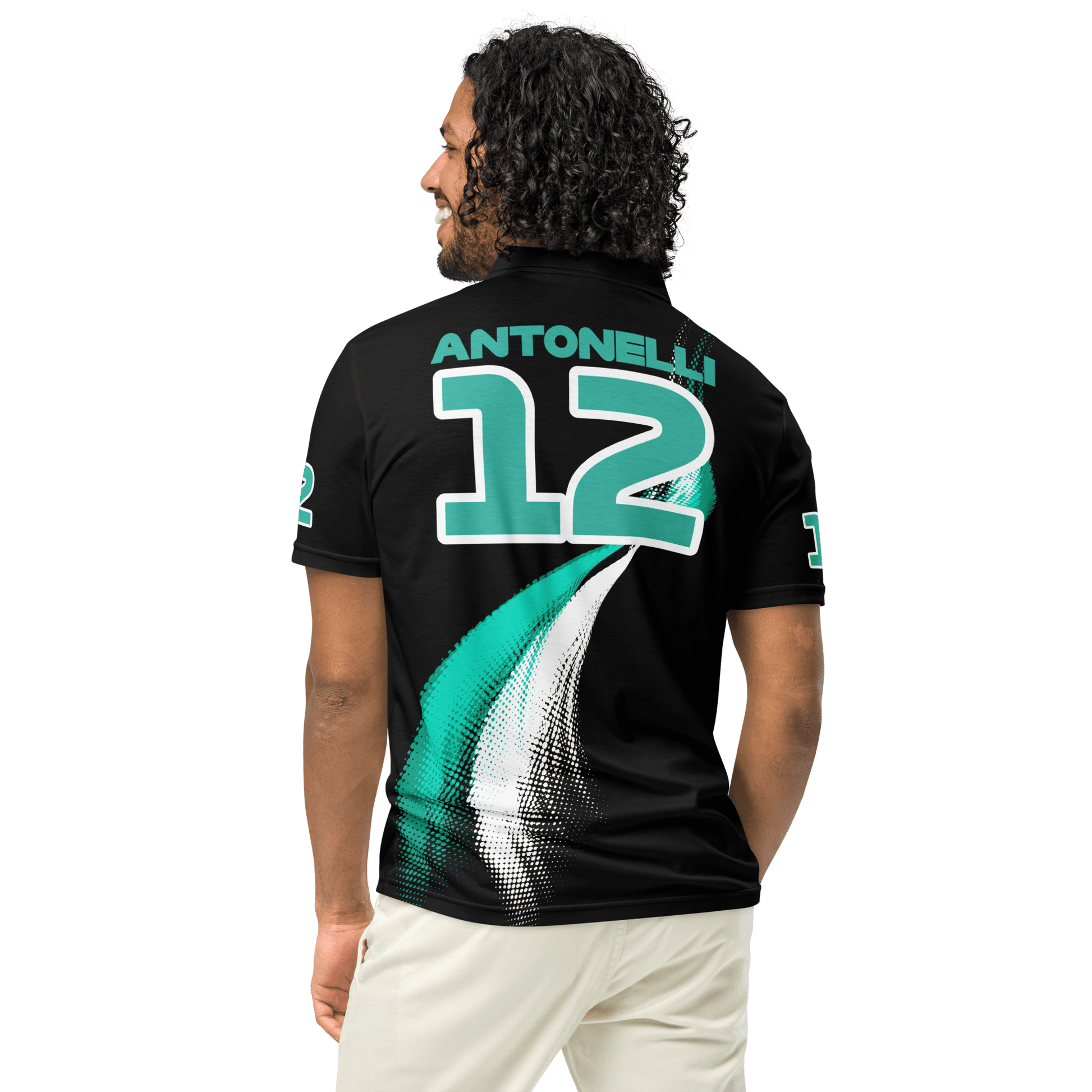 Kimi Antonelli 12 Racing Polo Shirt - Men's - Mooving Merch