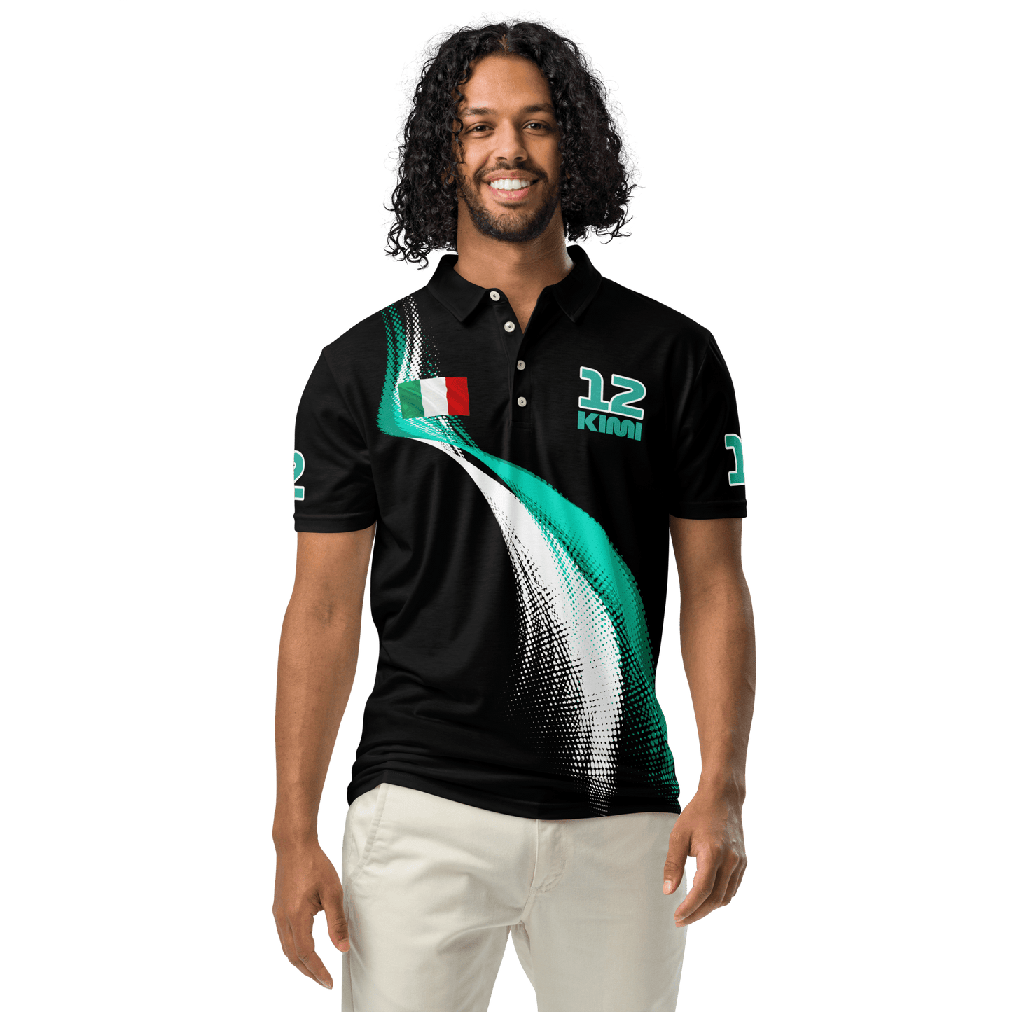 Kimi Antonelli 12 Racing Polo Shirt - Men's - Mooving Merch