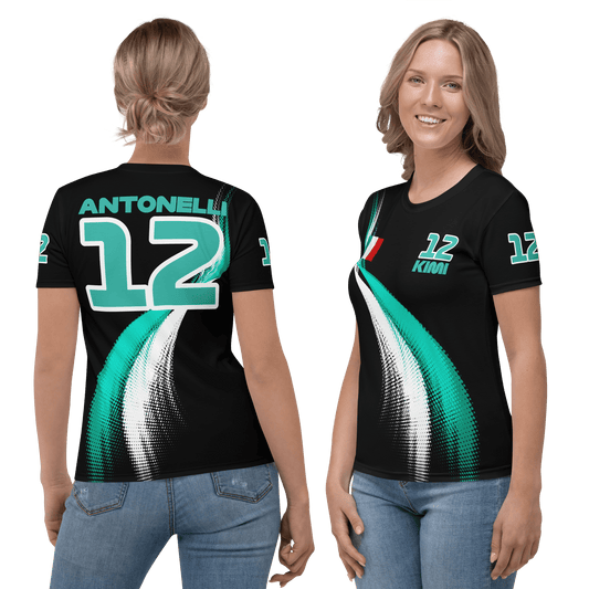 Kimi Antonelli 12 Racing Team Cotton T-Shirt - Ladies - Mooving Merch