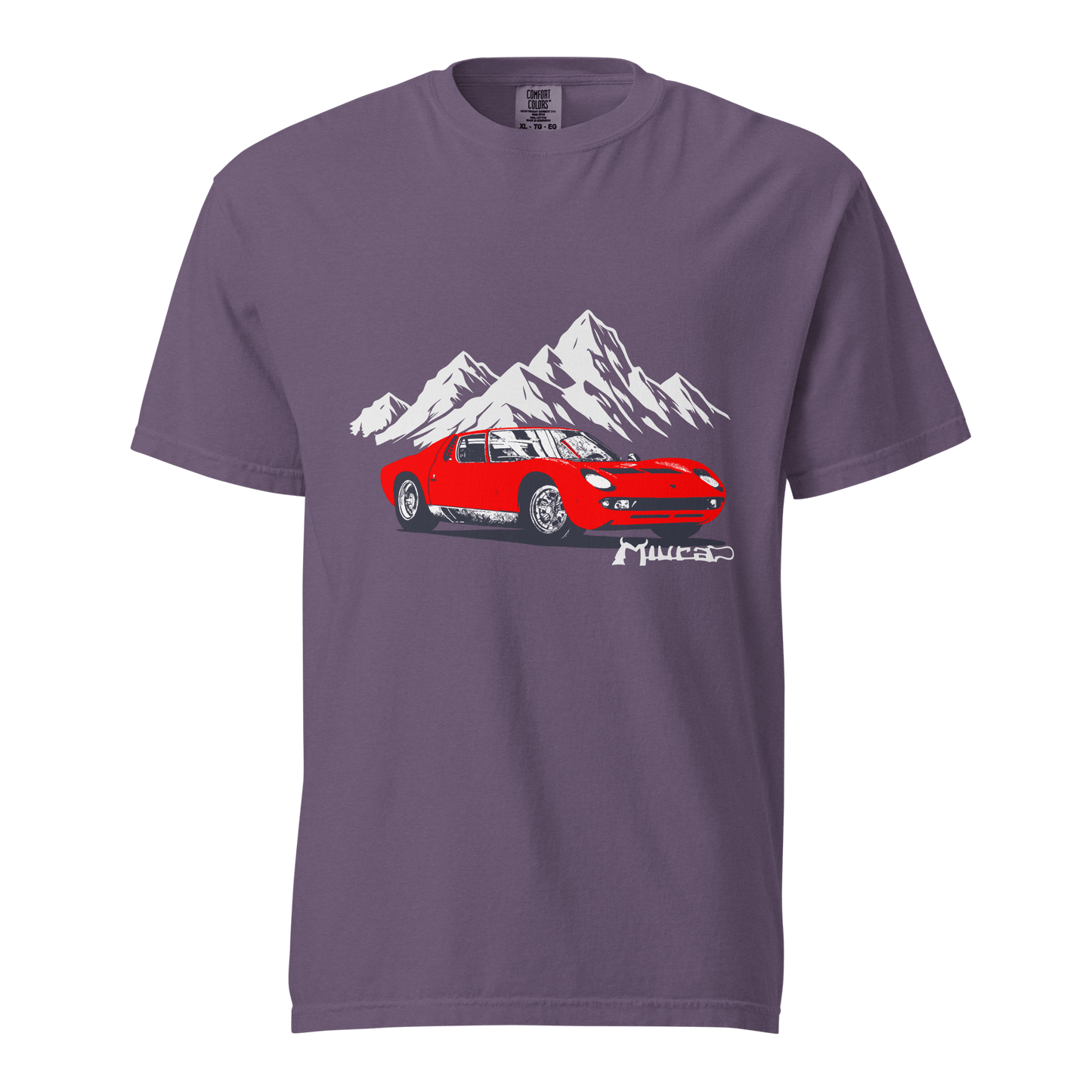 Lamborghini Miura SV Garment Dyed Heavyweight T-Shirt - Unisex - Mooving Merch