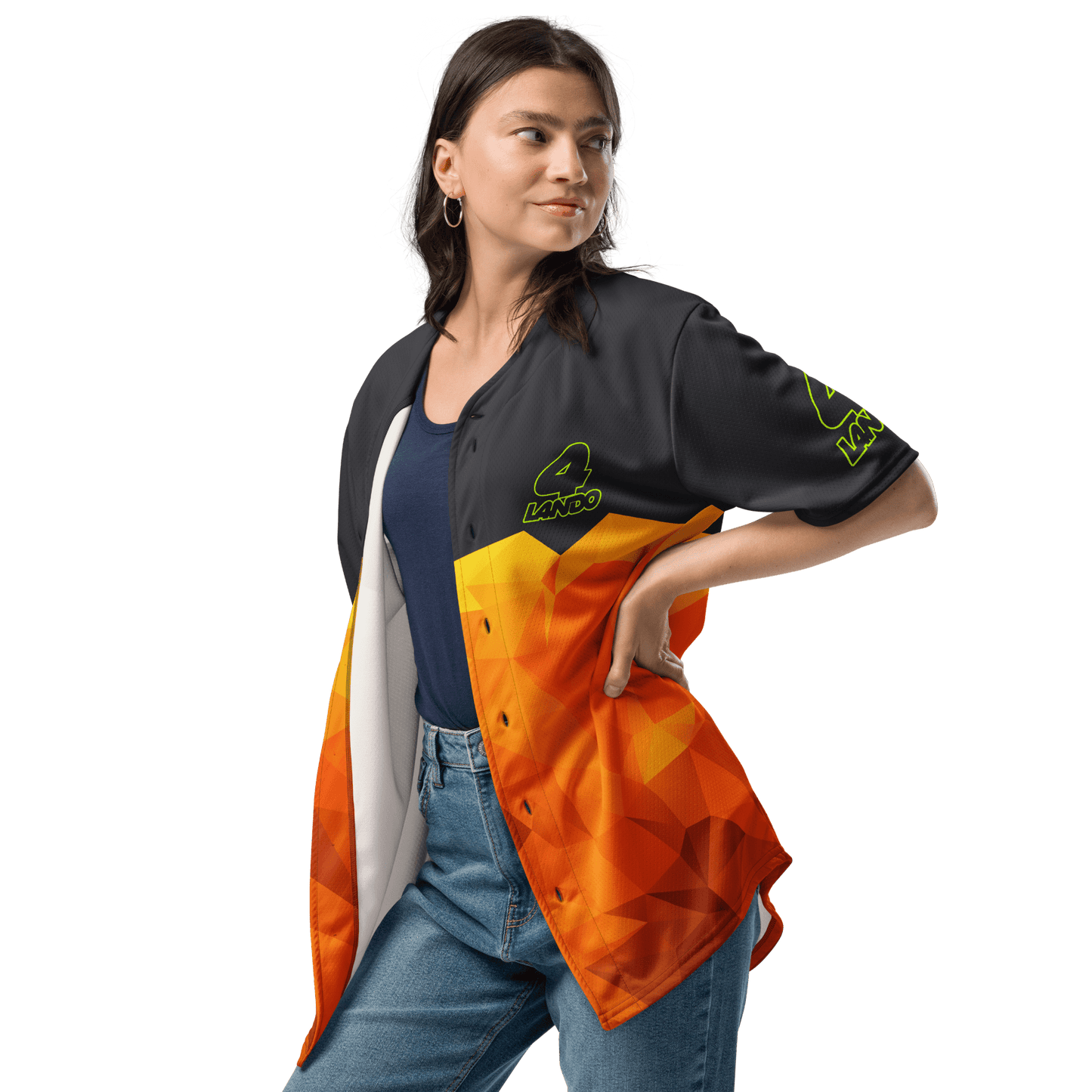 Lando Norris 4 Racing Team Baseball Jersey - Unisex - 2XS to 6XL - Mooving Merch