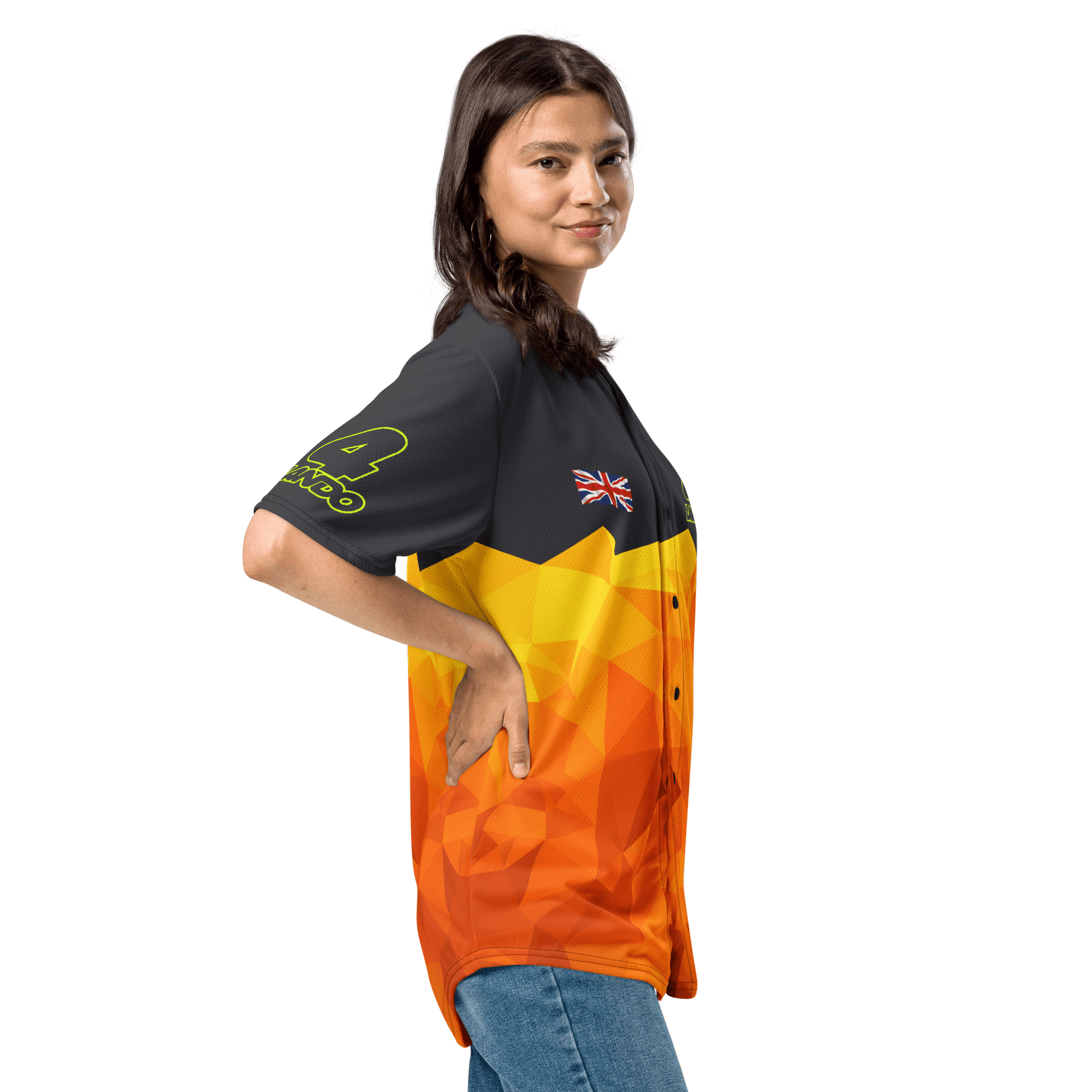 Lando Norris 4 Racing Team Baseball Jersey - Unisex - 2XS to 6XL - Mooving Merch