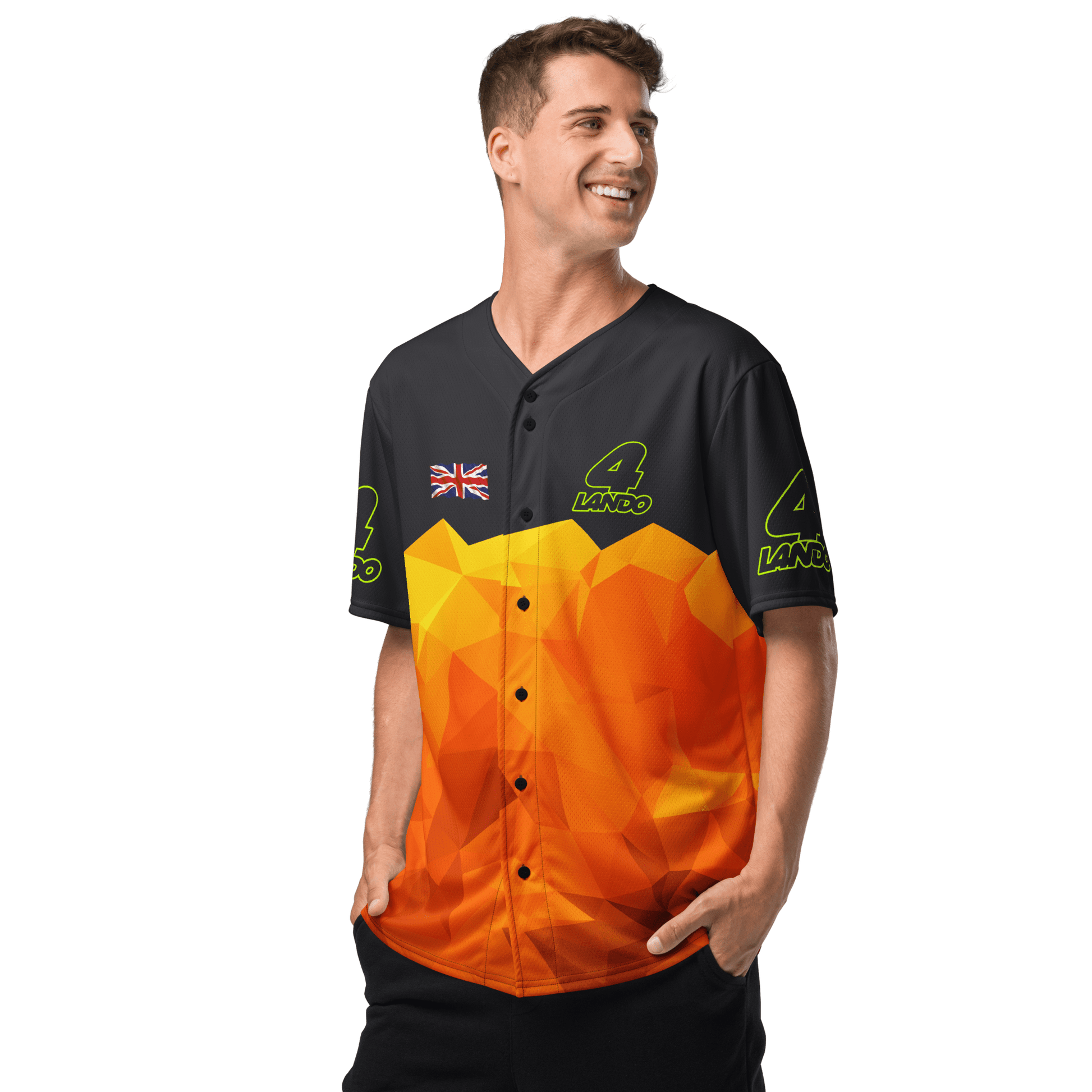 Lando Norris 4 Racing Team Baseball Jersey - Unisex - 2XS to 6XL - Mooving Merch