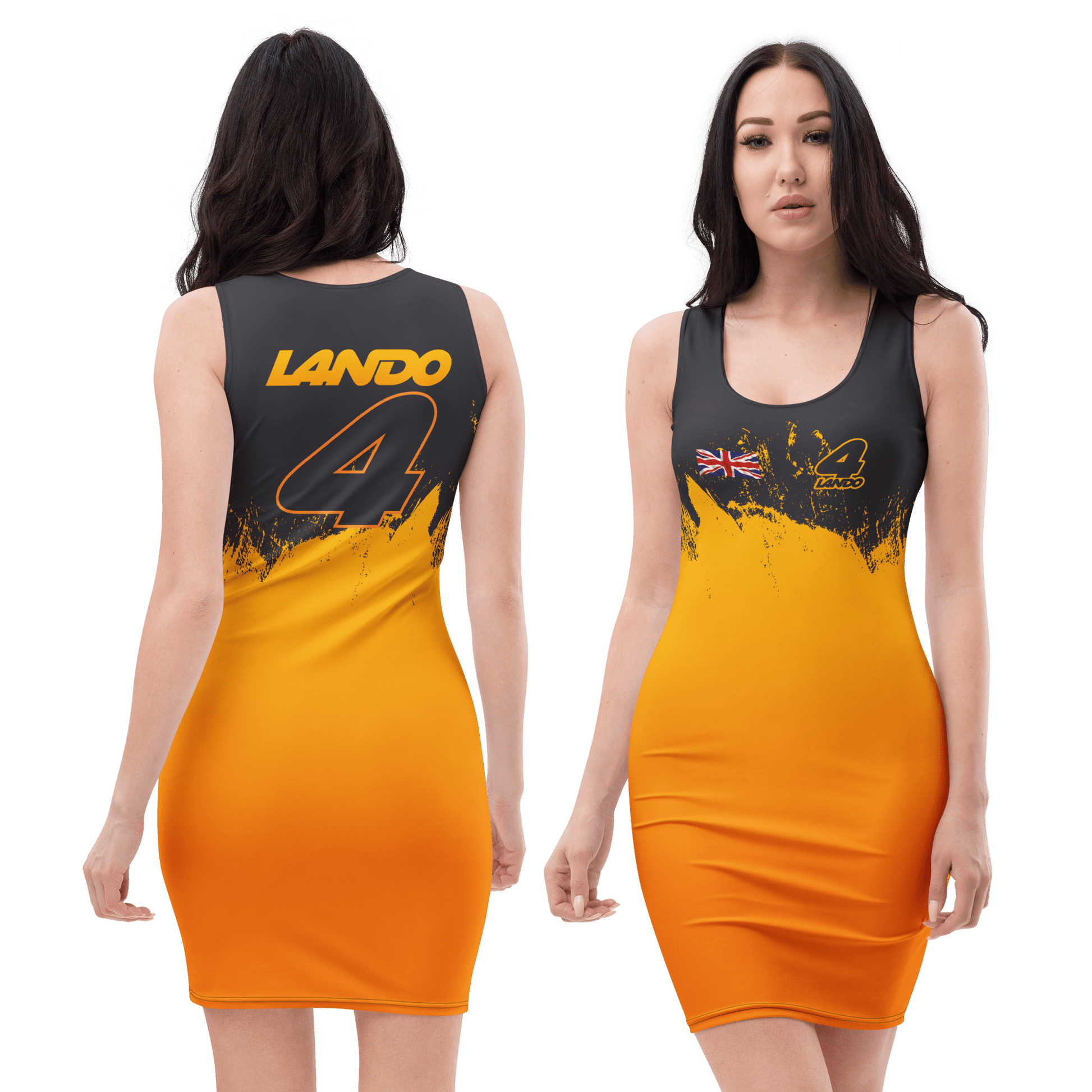 Lando Norris 4 Racing Team Bodycon Dress - XS to XL - Mooving Merch