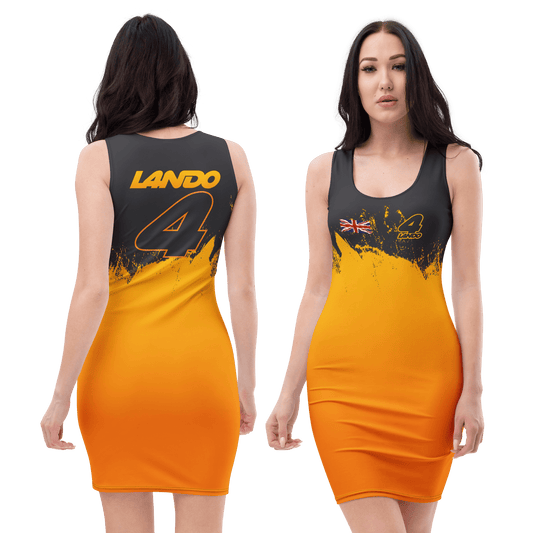 Lando Norris 4 Racing Team Bodycon Dress - XS to XL - Mooving Merch