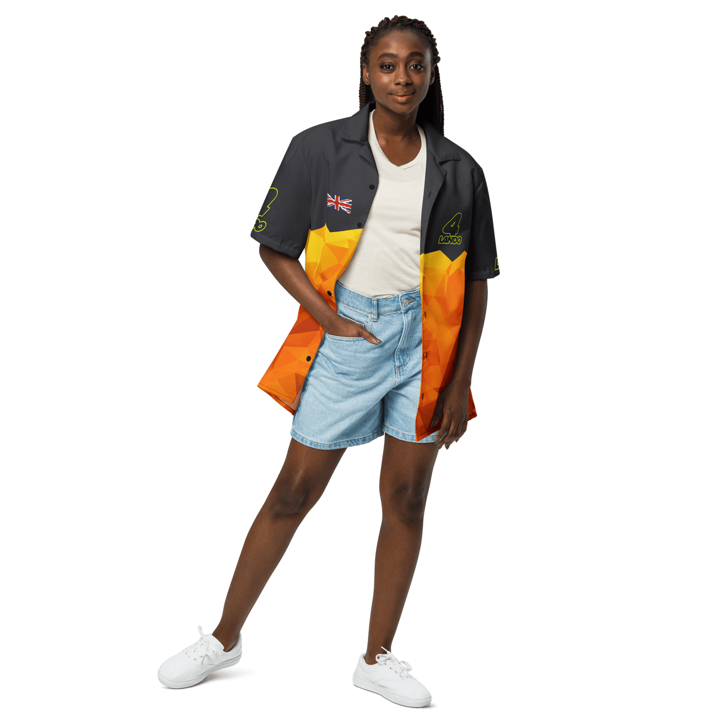 Lando Norris 4 Racing Team Button - Up Shirt - Unisex - 2XS to 6XL - Mooving Merch