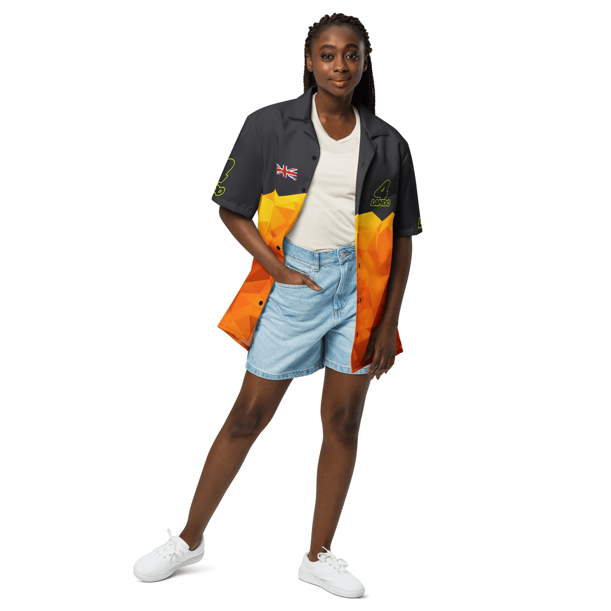 Lando Norris 4 Racing Team Button - Up Shirt - Unisex - 2XS to 6XL - Mooving Merch