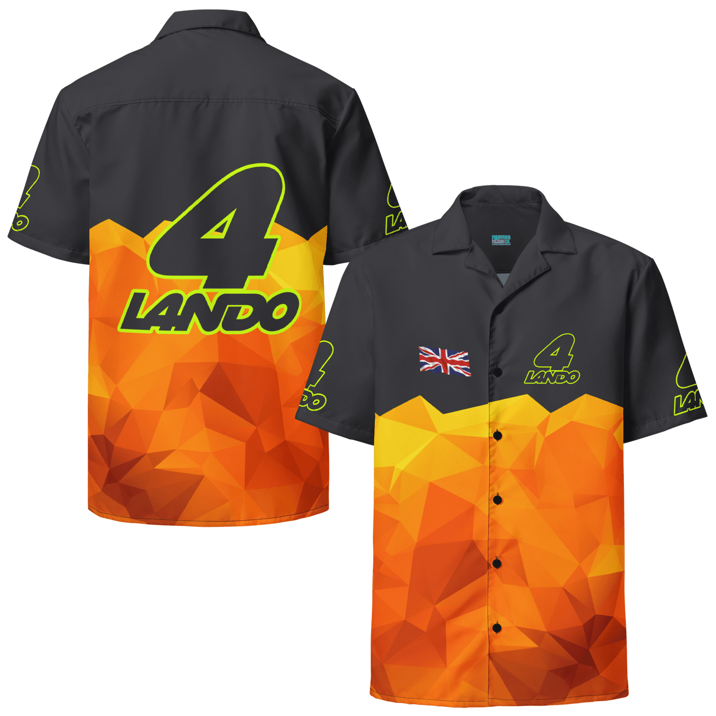 Lando Norris 4 Racing Team Button - Up Shirt - Unisex - 2XS to 6XL - Mooving Merch