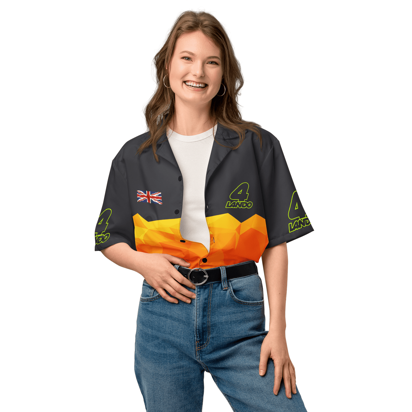 Lando Norris 4 Racing Team Button - Up Shirt - Unisex - 2XS to 6XL - Mooving Merch