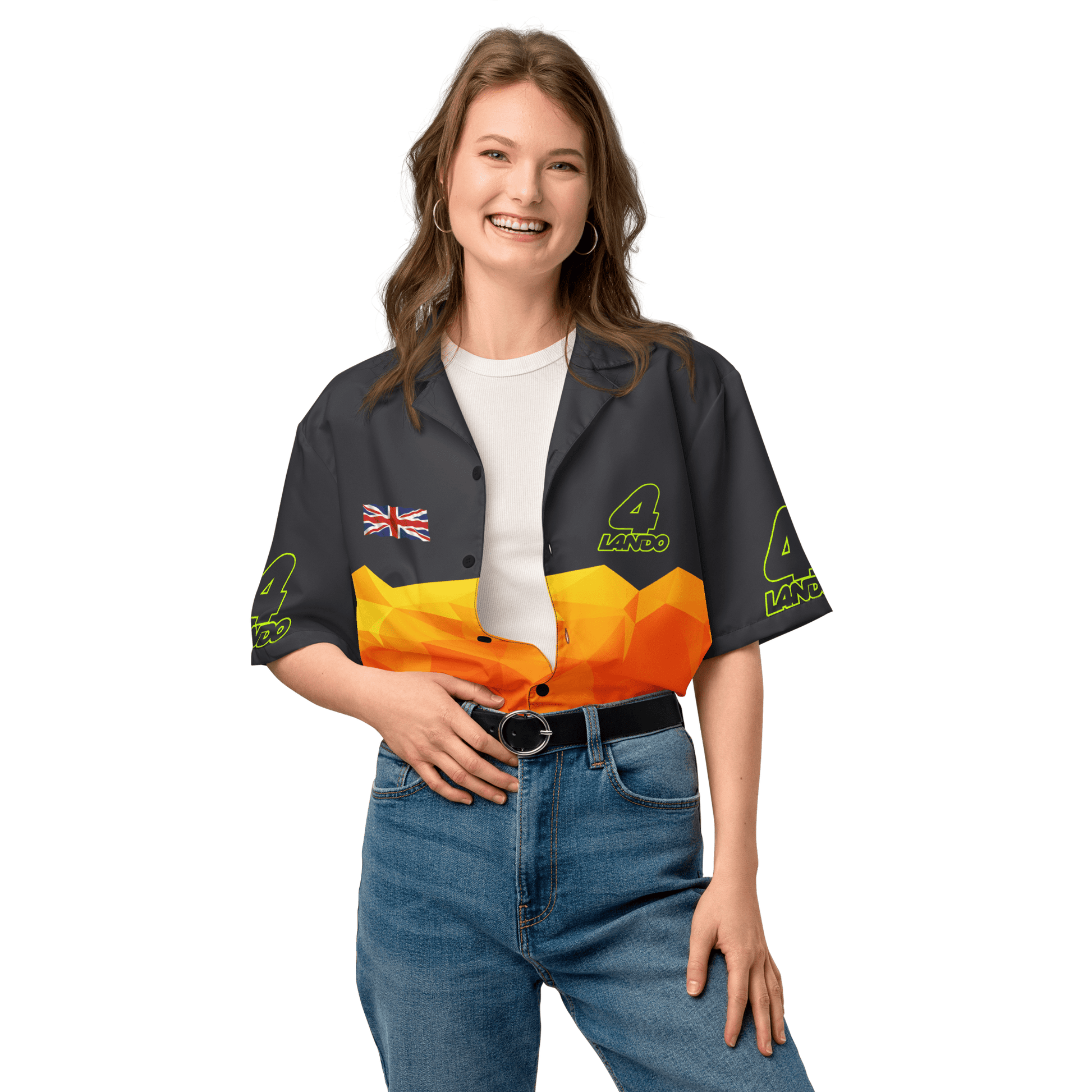 Lando Norris 4 Racing Team Button - Up Shirt - Unisex - 2XS to 6XL - Mooving Merch