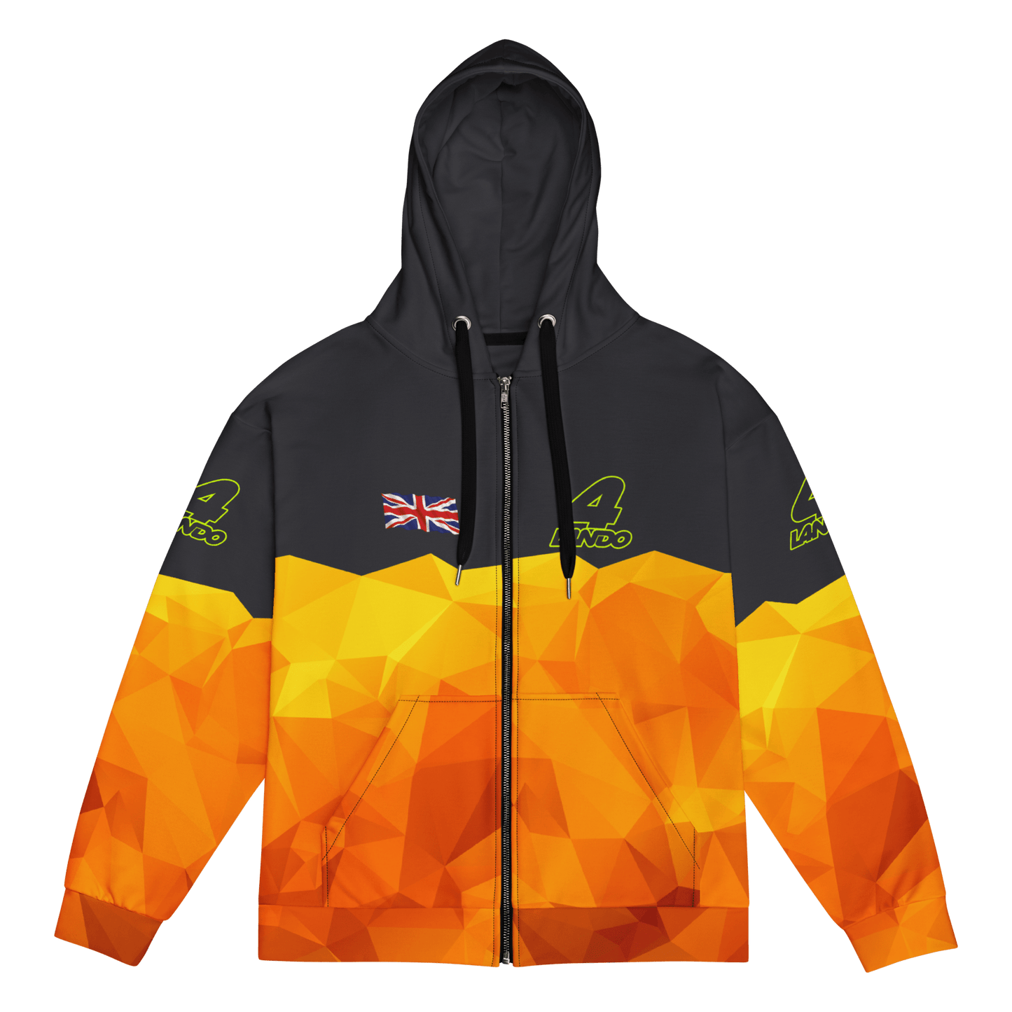 Lando Norris 4 Racing Team Zipped Hoodie - Unisex 2XS to 6XL - Mooving Merch
