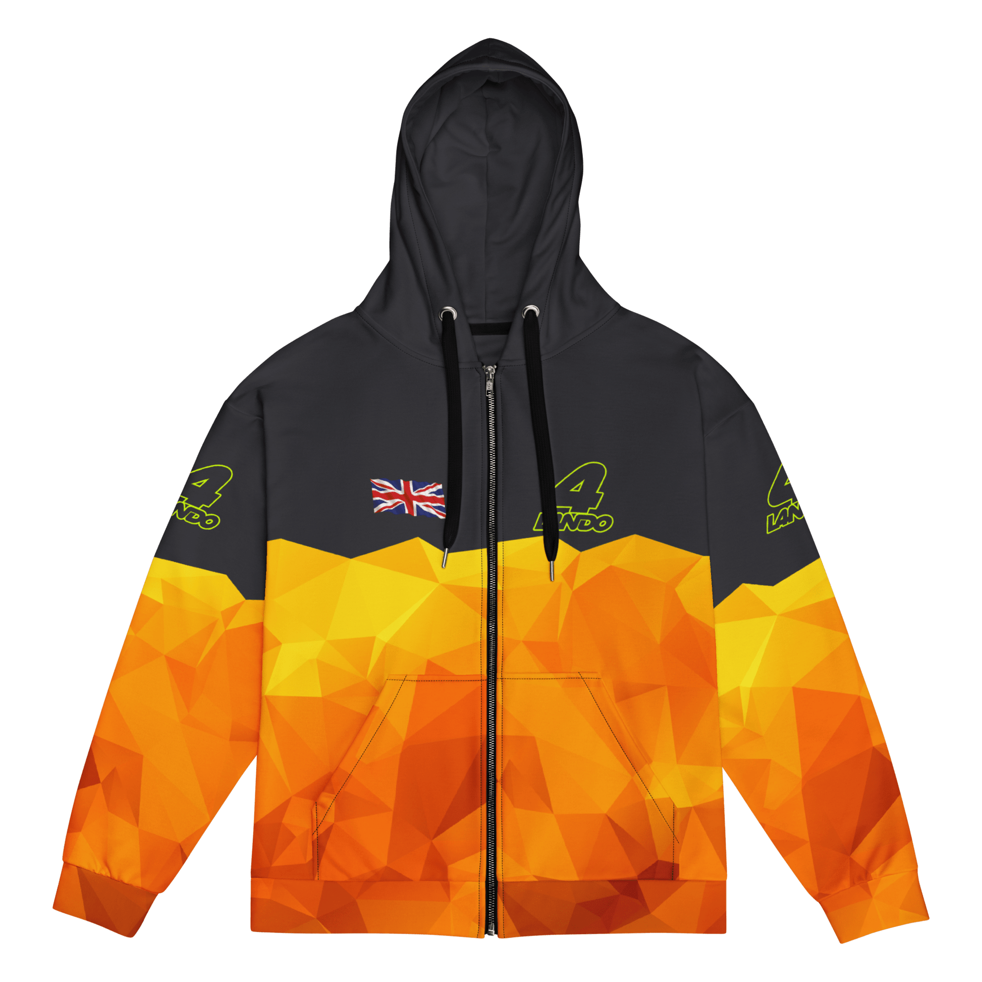 Lando Norris 4 Racing Team Zipped Hoodie - Unisex 2XS to 6XL - Mooving Merch