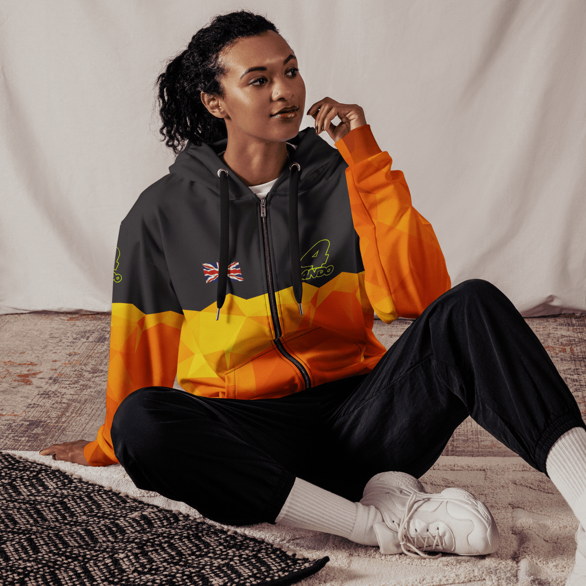 Lando Norris 4 Racing Team Zipped Hoodie - Unisex 2XS to 6XL - Mooving Merch