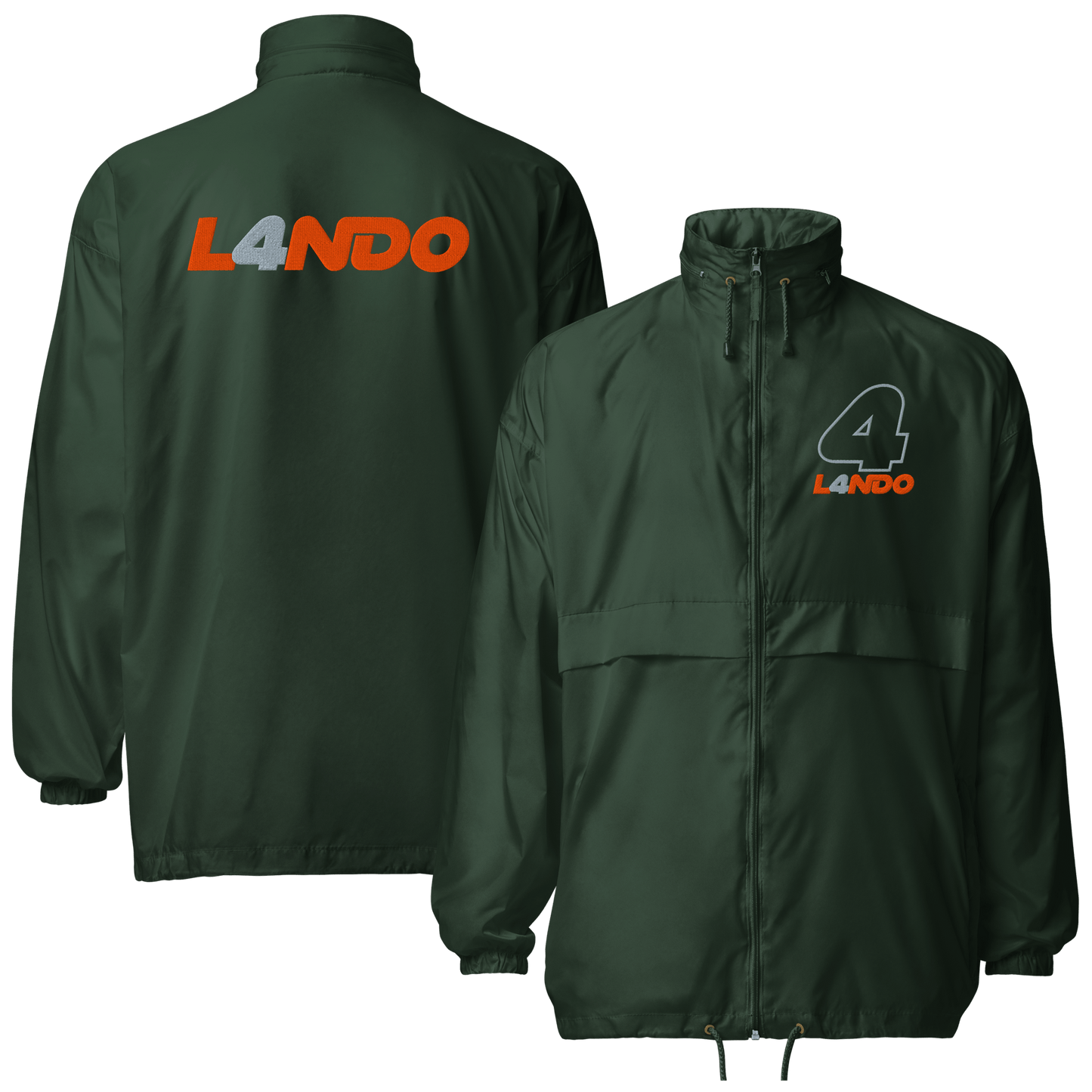 Lando Norris Embroidered Unisex Windbreaker - 3 Colors - Mooving Merch