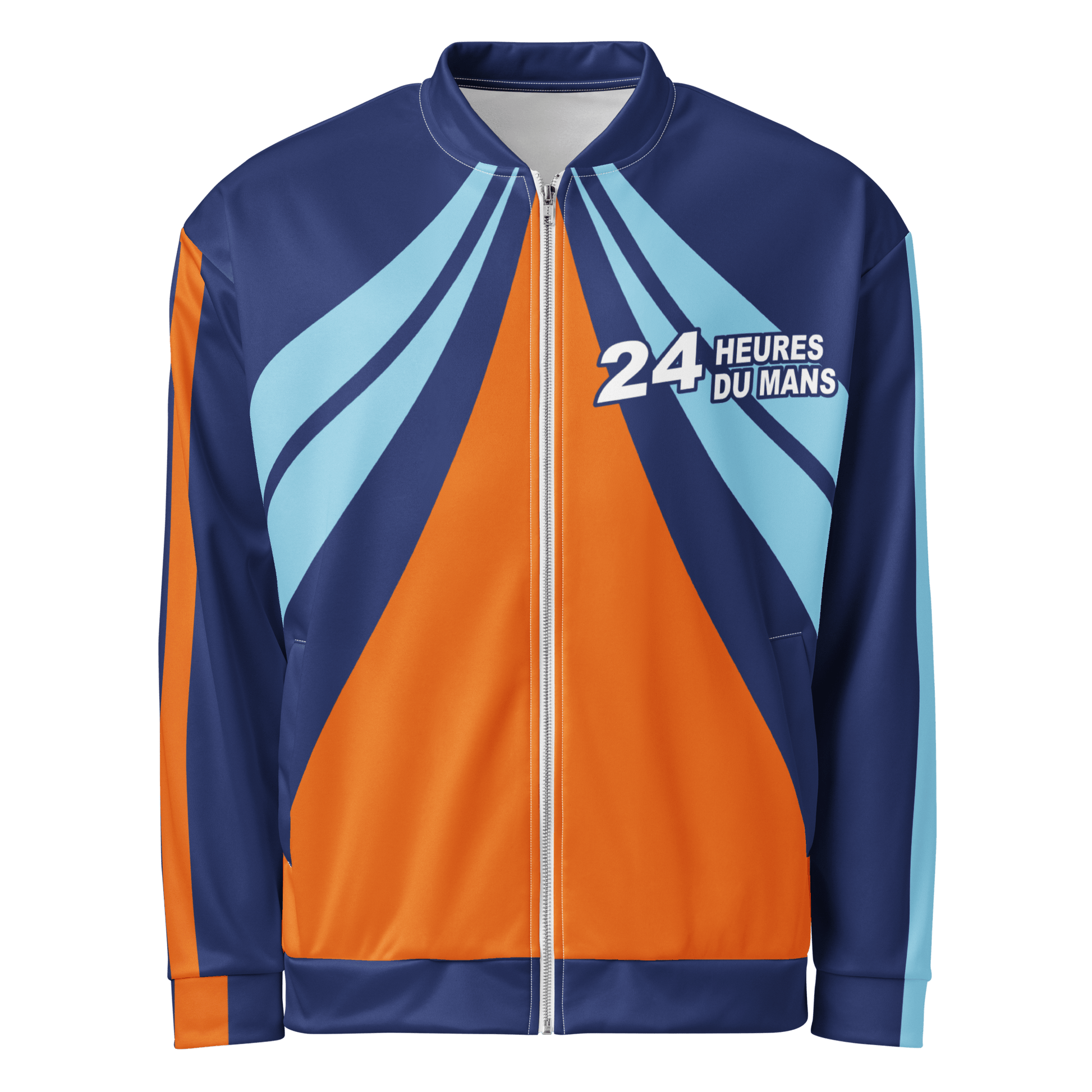 Le Mans 24hr Race Bomber Jacket - Gulf Colours - XS to 3XL - Mooving Merch