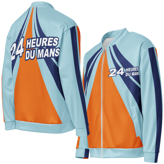 Le Mans 24hr Race Bomber Jacket - Gulf Colours - XS to 3XL - Mooving Merch