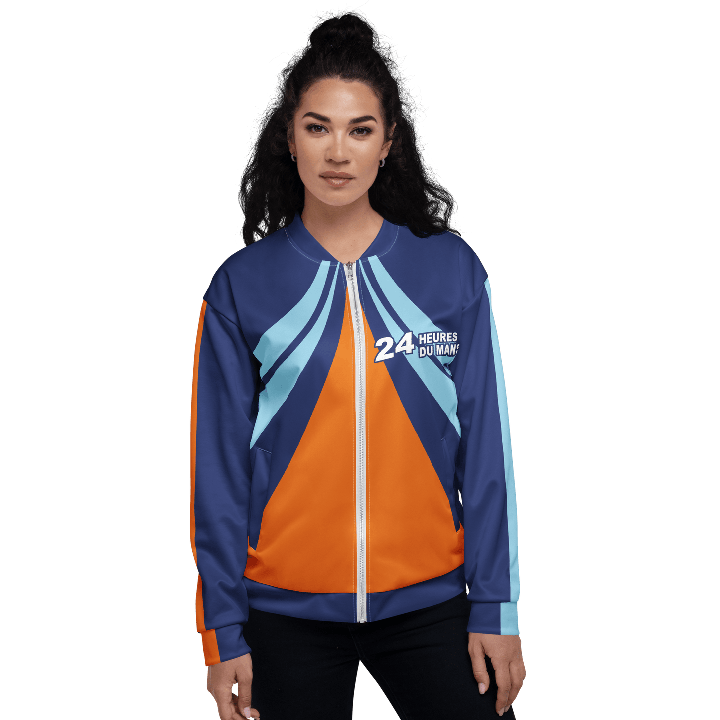 Le Mans 24hr Race Bomber Jacket - Gulf Colours - XS to 3XL - Mooving Merch