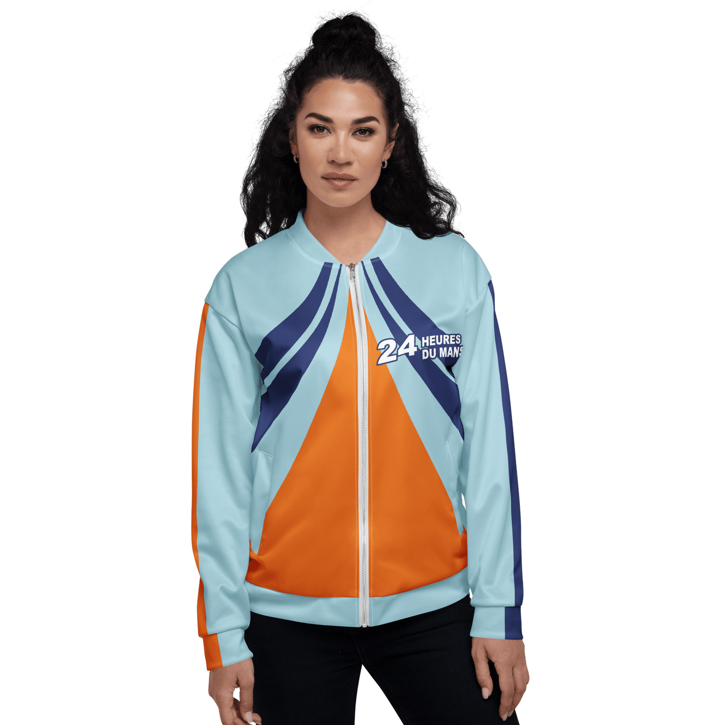 Le Mans 24hr Race Bomber Jacket - Gulf Colours - XS to 3XL - Mooving Merch