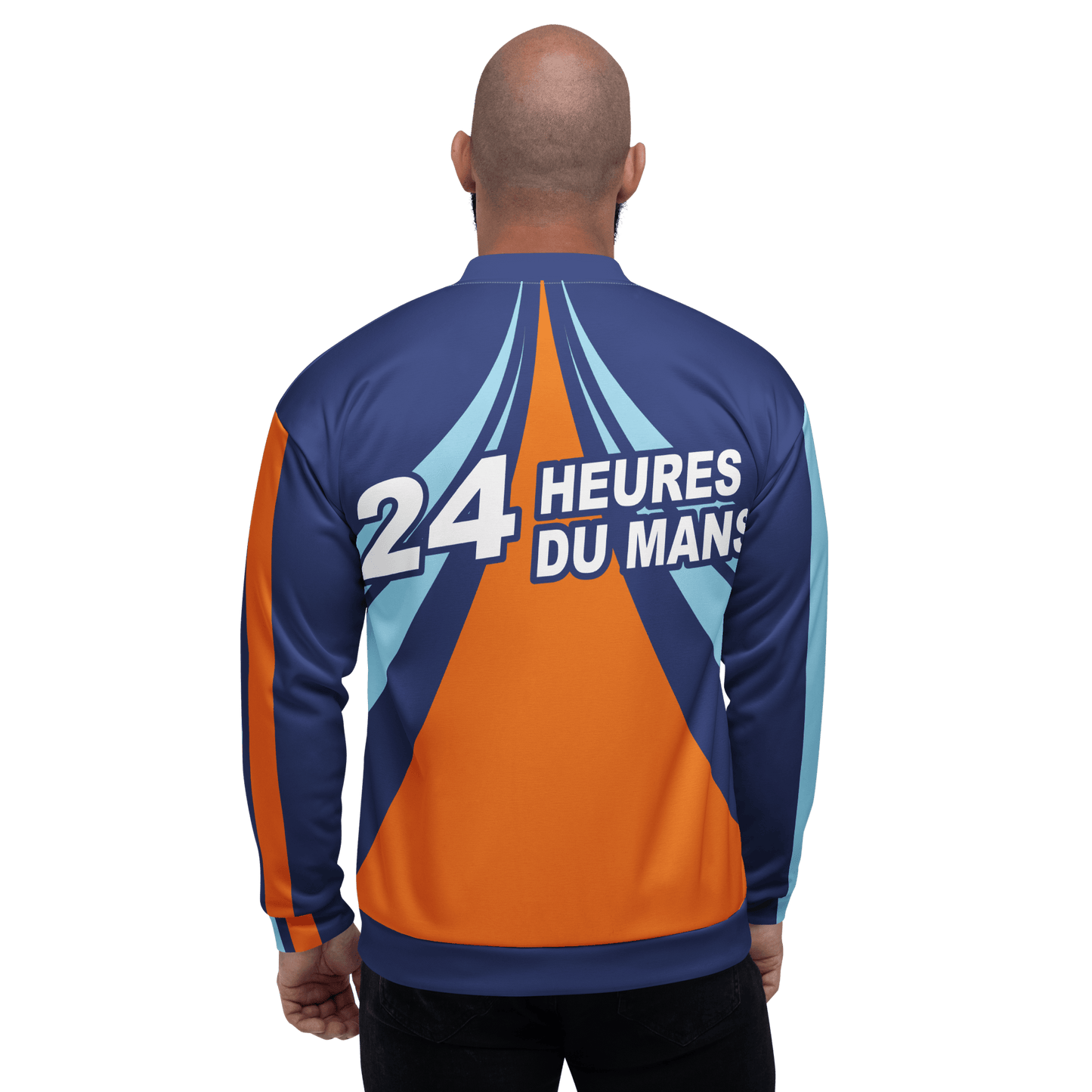 Le Mans 24hr Race Bomber Jacket - Gulf Colours - XS to 3XL - Mooving Merch