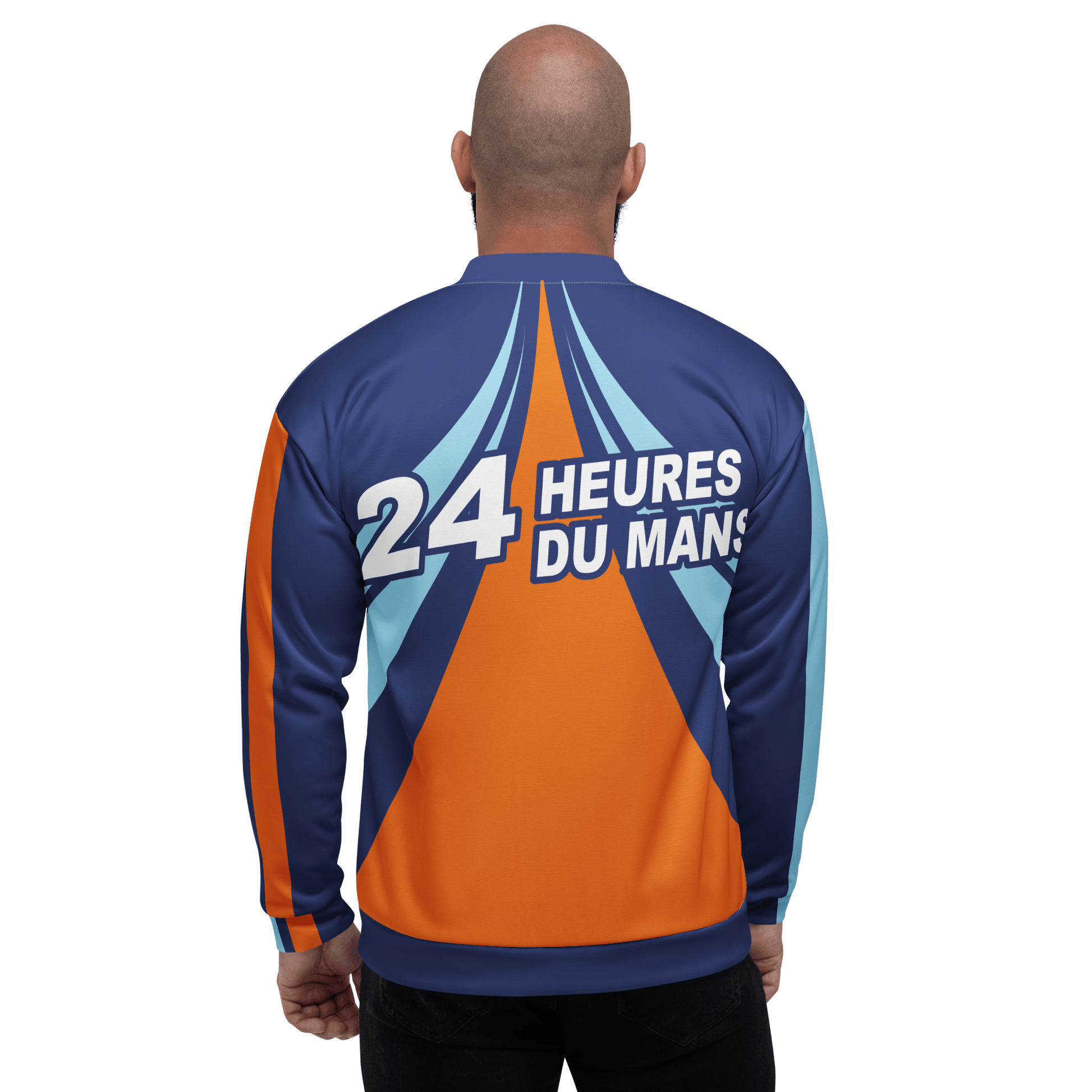 Le Mans 24hr Race Bomber Jacket - Gulf Colours - XS to 3XL - Mooving Merch