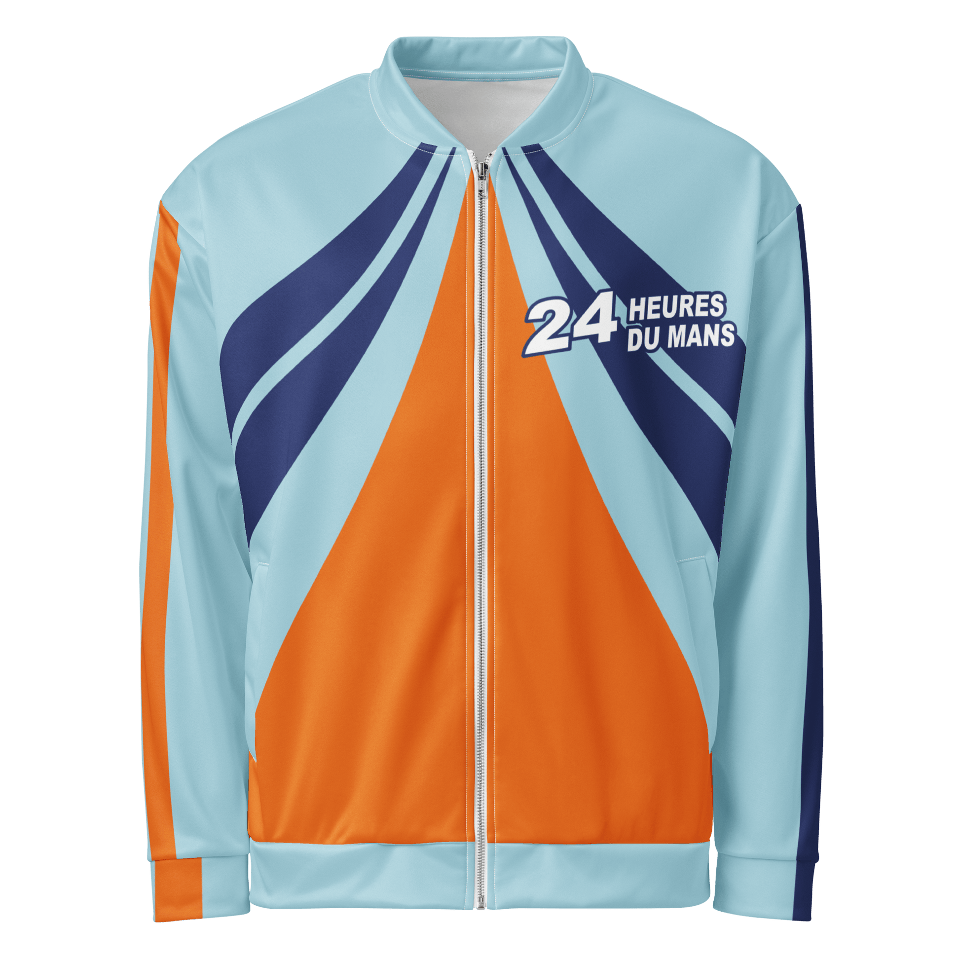 Le Mans 24hr Race Bomber Jacket - Gulf Colours - XS to 3XL - Mooving Merch