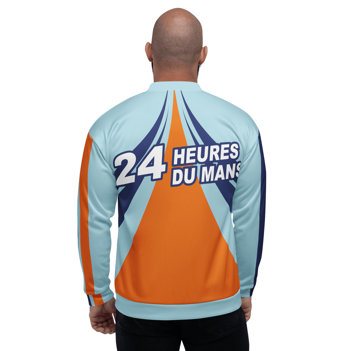 Le Mans 24hr Race Bomber Jacket - Gulf Colours - XS to 3XL - Mooving Merch