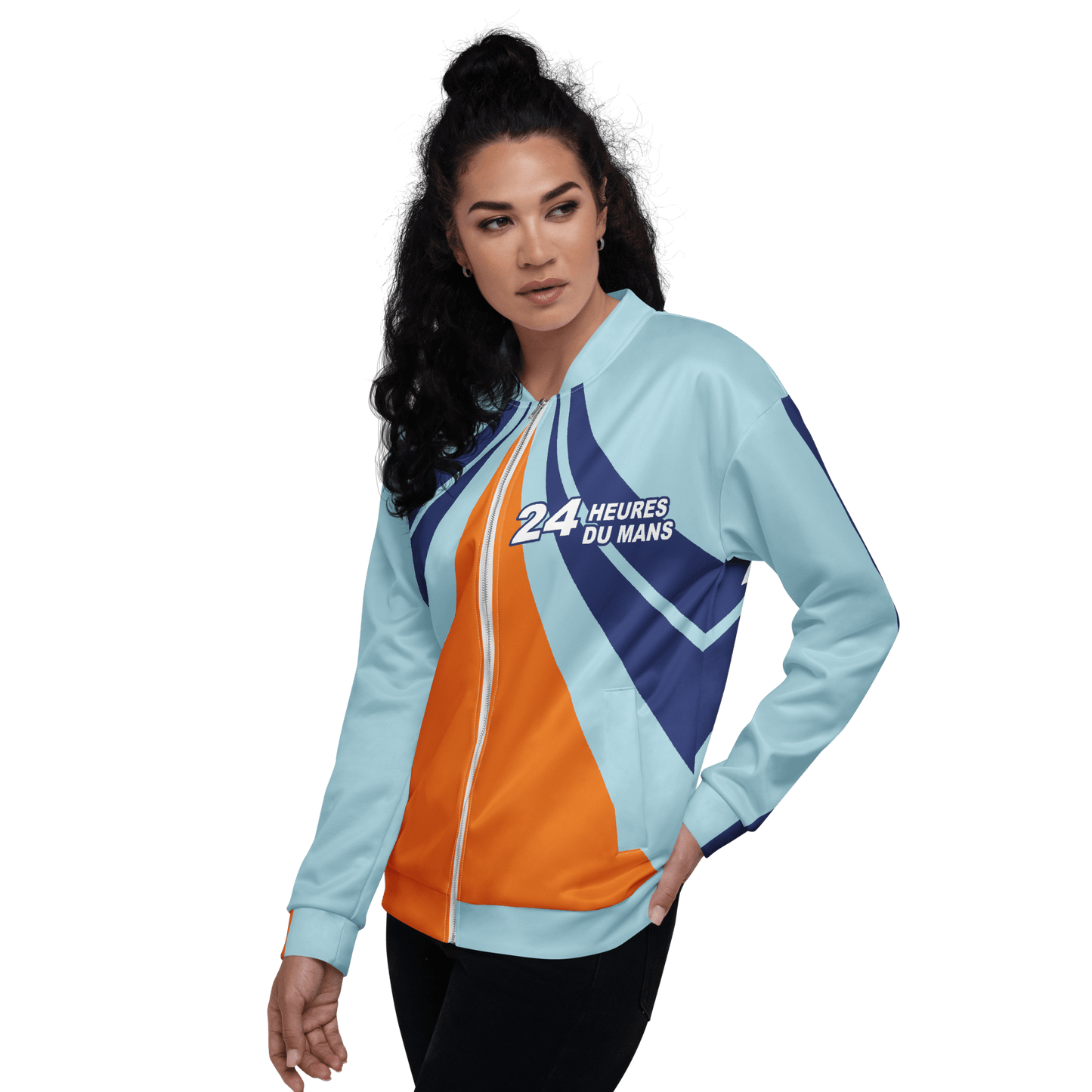 Le Mans 24hr Race Bomber Jacket - Gulf Colours - XS to 3XL - Mooving Merch