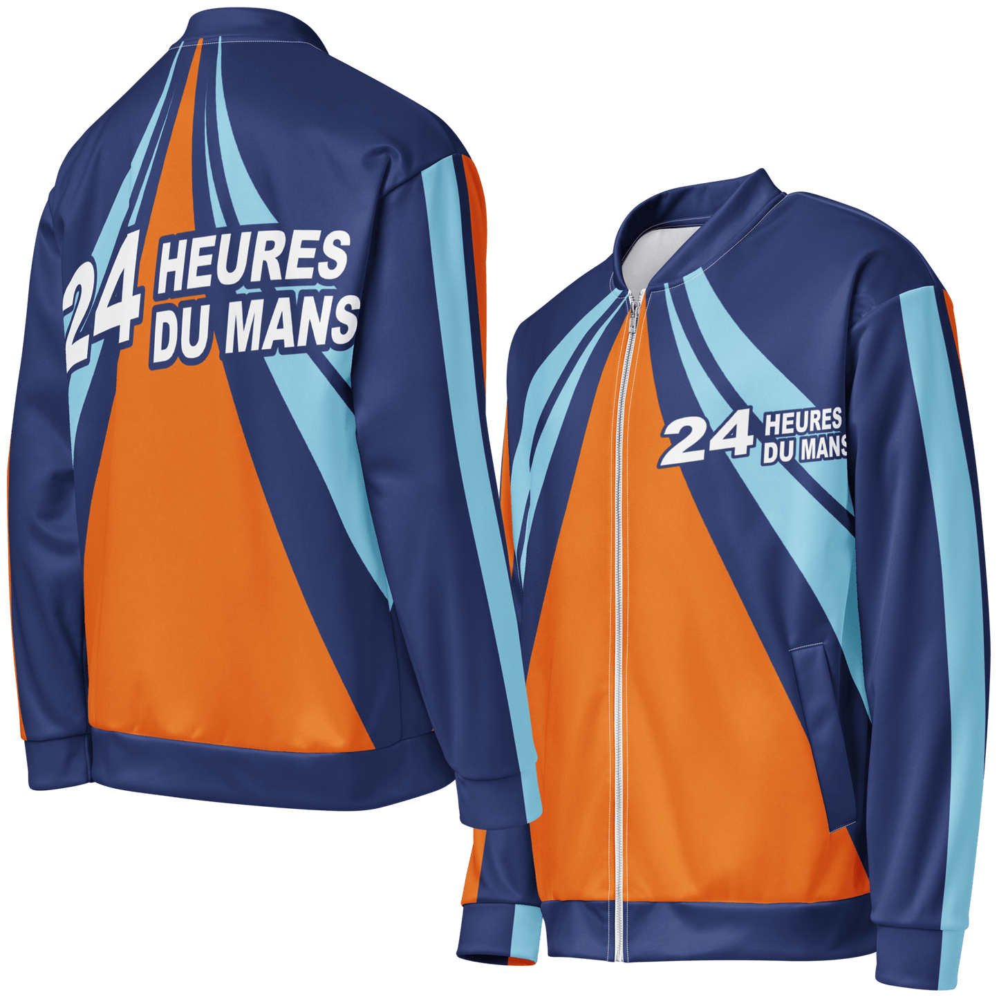 Le Mans 24hr Race Bomber Jacket - Gulf Colours - XS to 3XL - Mooving Merch