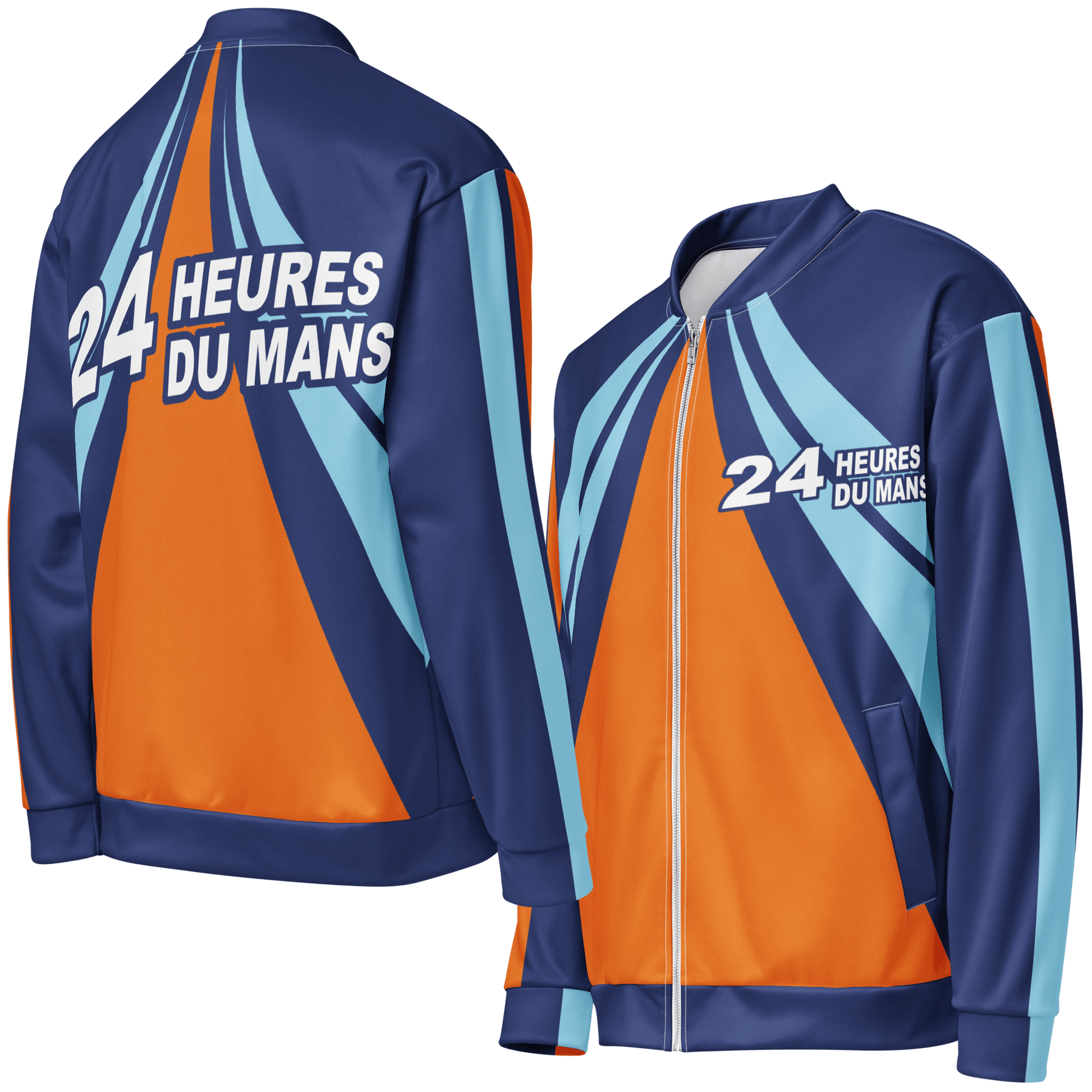 Le Mans 24hr Race Bomber Jacket - Gulf Colours - XS to 3XL - Mooving Merch