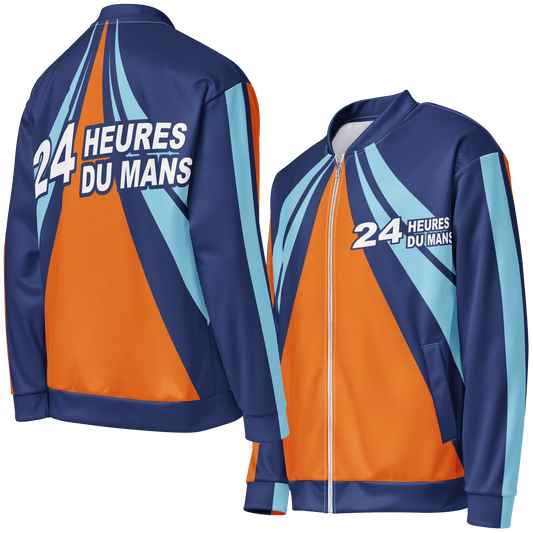 Le Mans 24hr Race Bomber Jacket - Gulf Colours - XS to 3XL - Mooving Merch