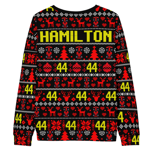 Lewis Hamilton 44 Racing Christmas Cotton Sweatshirt - Unisex - Mooving Merch