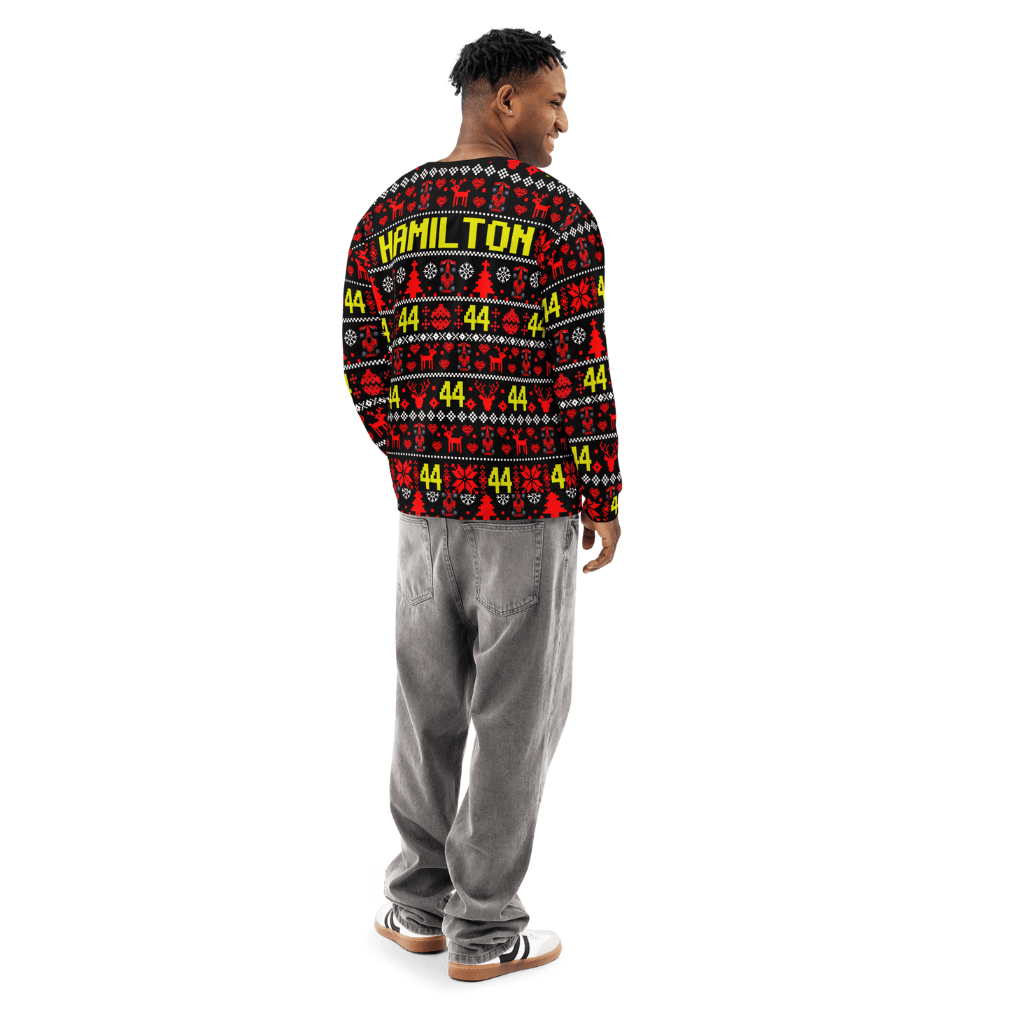 Lewis Hamilton 44 Racing Christmas Cotton Sweatshirt - Unisex - Mooving Merch